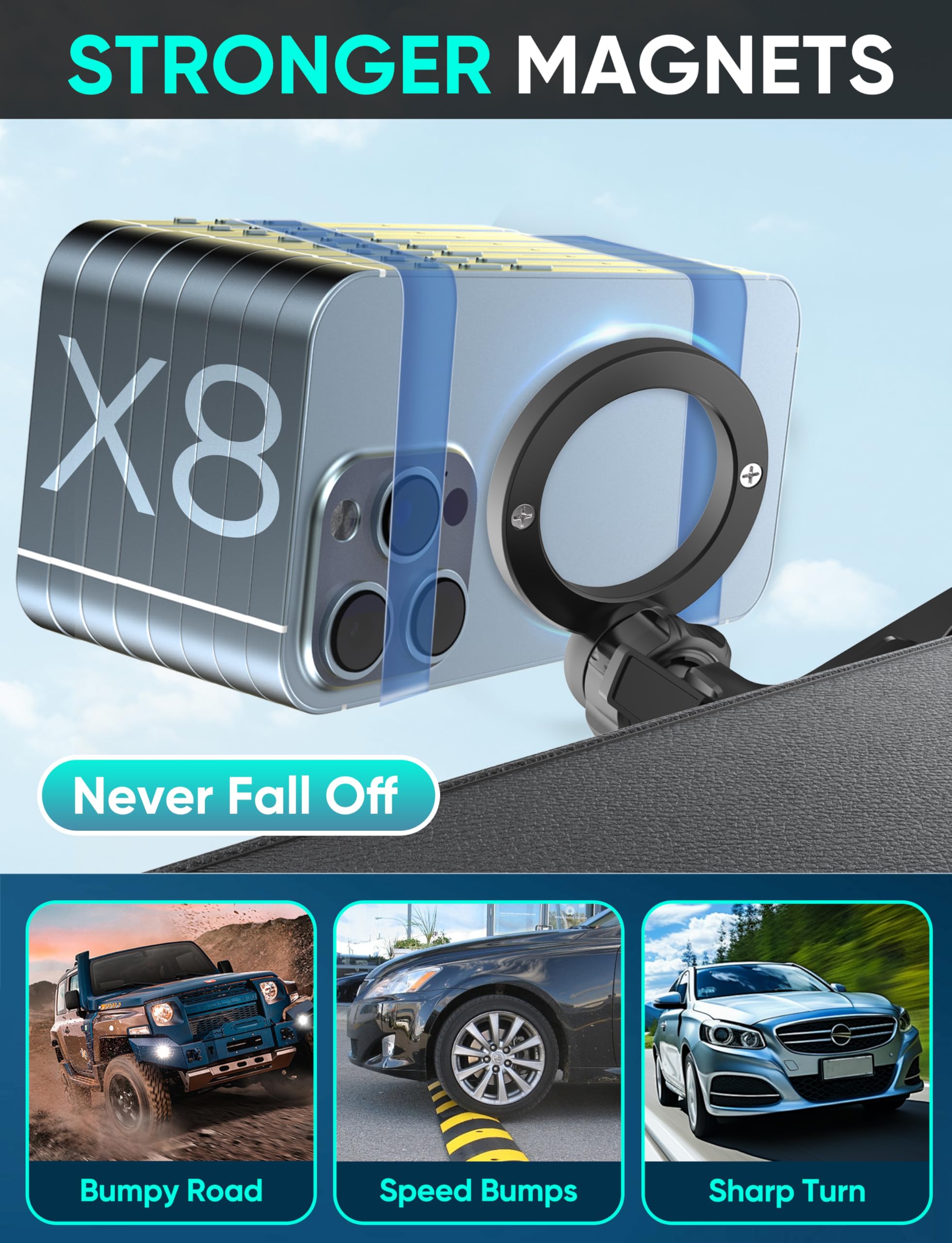Sdlogal For Magsafe Car Mount - [Super Magnets], Air Vent Phone Holder Car, Magnetic Car Mount For Iphone 16 15 14 13 12 Pro Max Plus, Black