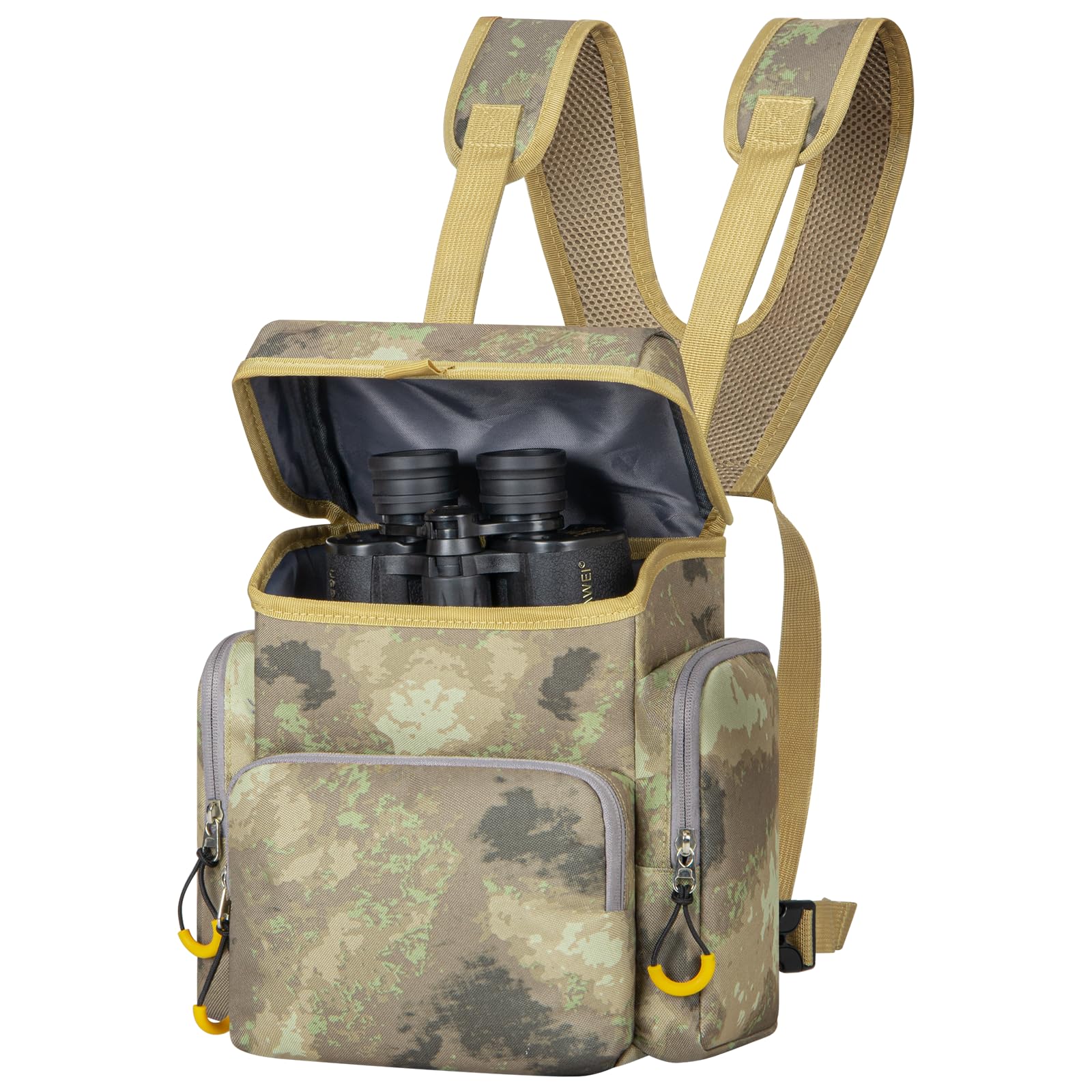 Ocklily Binocular Harness Chest Pack, Camouflage Bino Case With Adjustable Strap, Magnetic Closure For Hunting Hiking Shooting