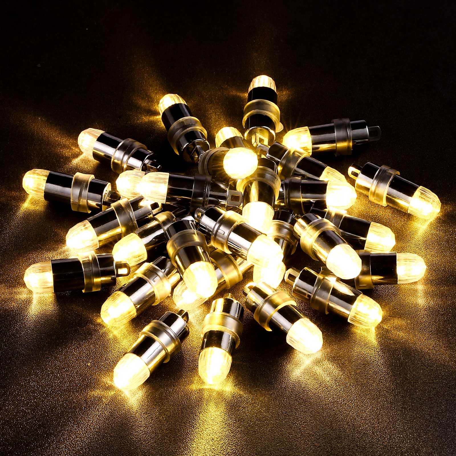 Lihao 30X Battery Operated Led Party Lights Seasonal Lighting For Balloons Paper Lanterns, Waterproof - Warm White
