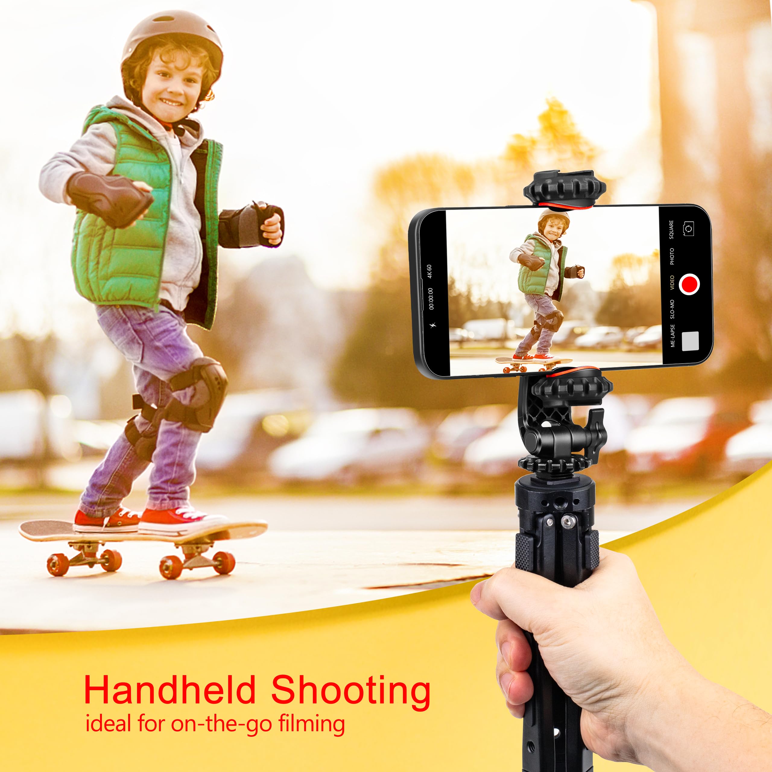 Zeadio Metal Camera Mini Tripod, Maxium Load: 40Kg/88Lb, Adjustable Heights Desktop Vlog Tripod Stand, Fits For Smooth 4, Osmo Mobile, Ronin-S, Vimble 2, Gimbal Handle Grip Stabilizer And All Cameras
