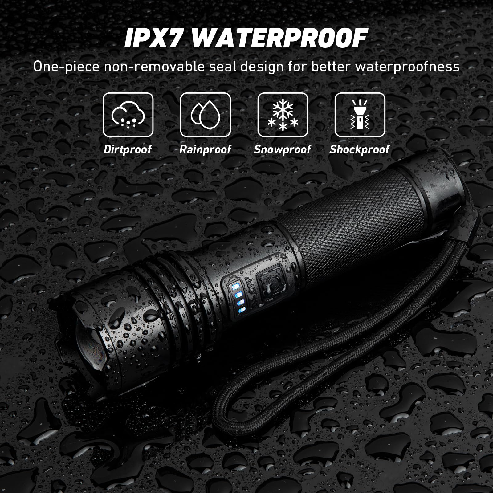 Qopoyu Led Flashlights High Lumens Rechargeable, 990000 Lumens Super Bright Flash Light Brightest Flashlight, 3 Modes Ipx7 Waterproof, High Powered Tactical Flashlights For Camping Emergencies (2 Pack)