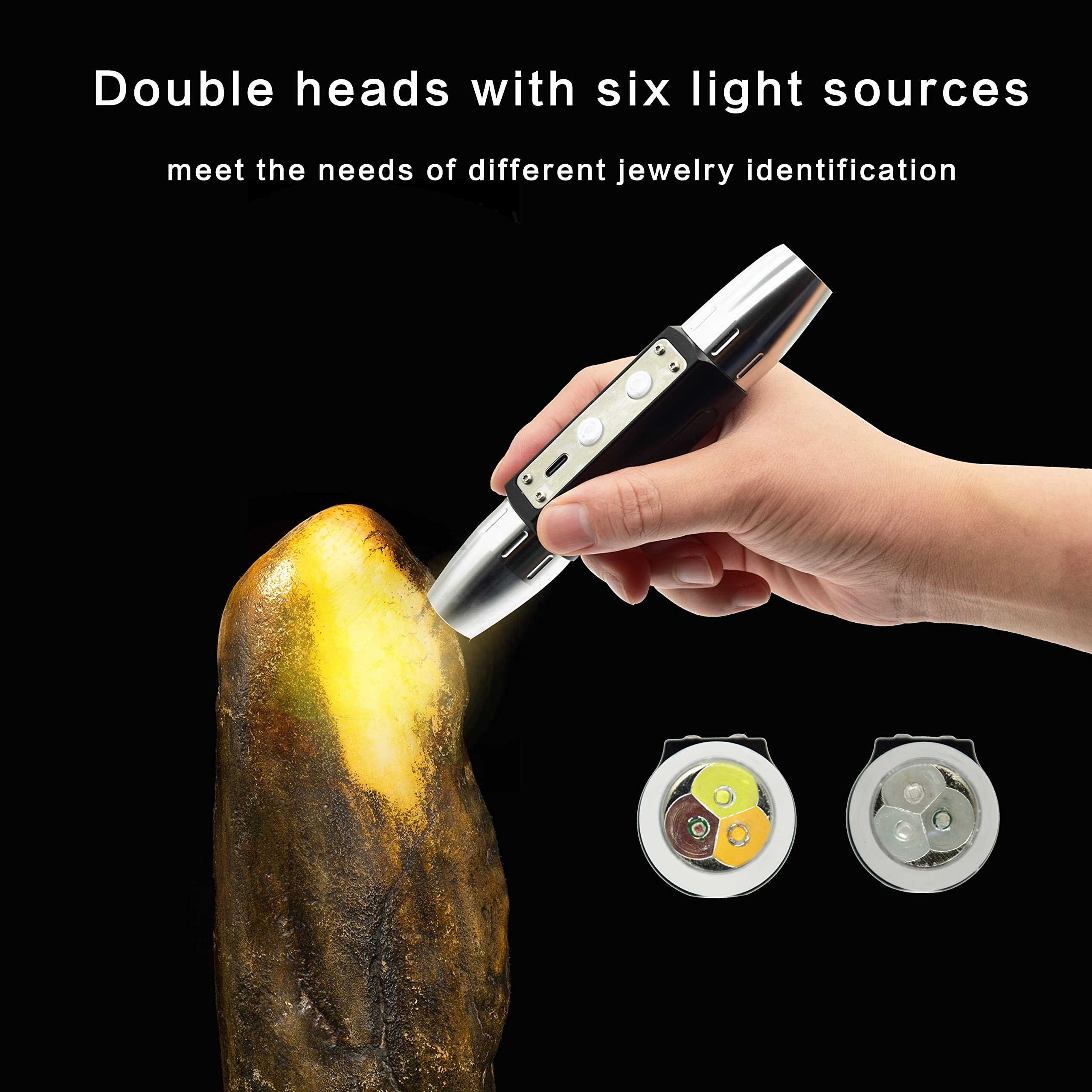 Omeni Jade Appraisal Light Detector Lamp Gem Tester Rechargeable Pen Light Gem Identification Flashlight,Jade Appraisal Flashlight For Jewelry Appraisal Gemstones Diamond