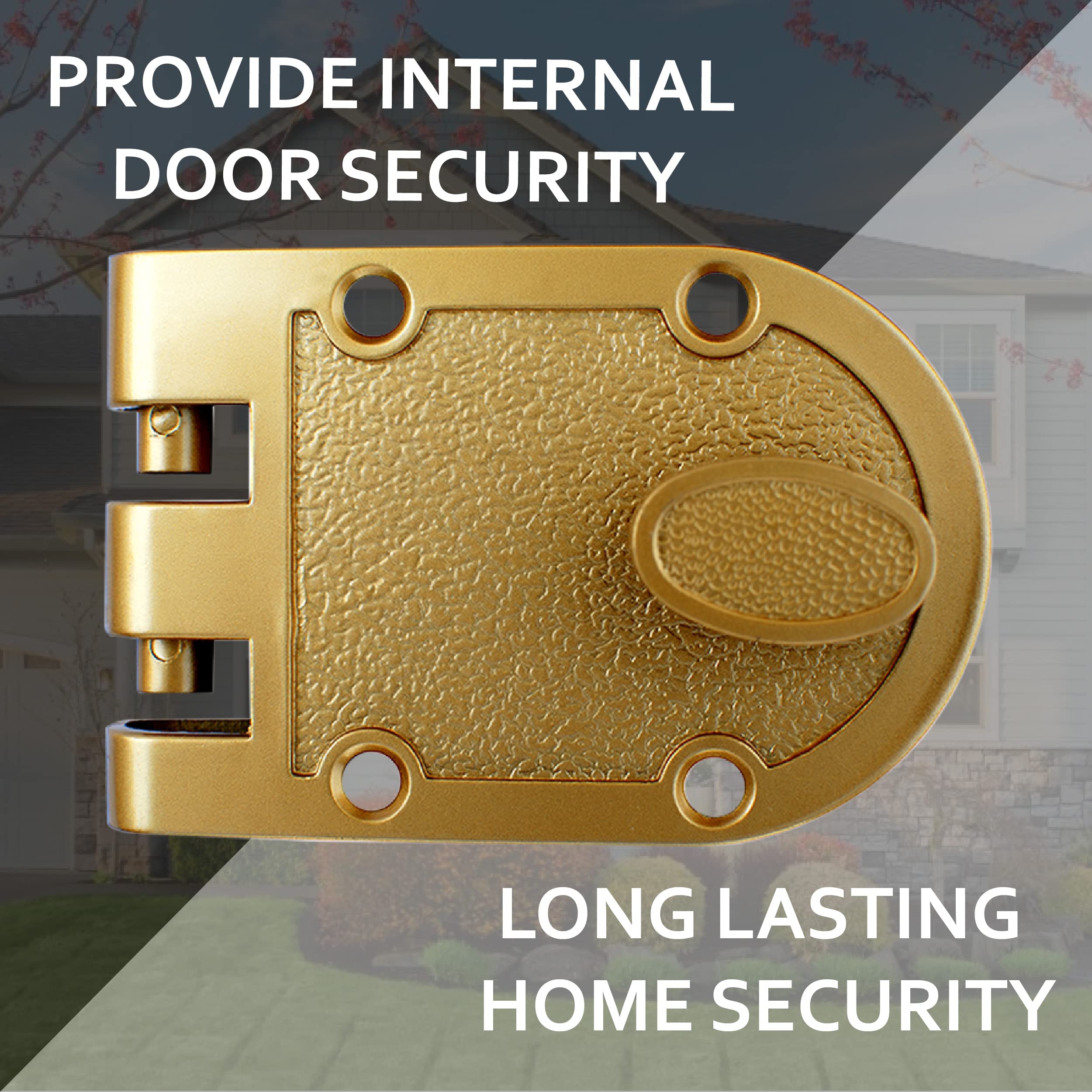 Nu-Set 2120-3 Jimmy Proof Style Inter Locking Deadbolt Lock With Single Cylinder, Bronze