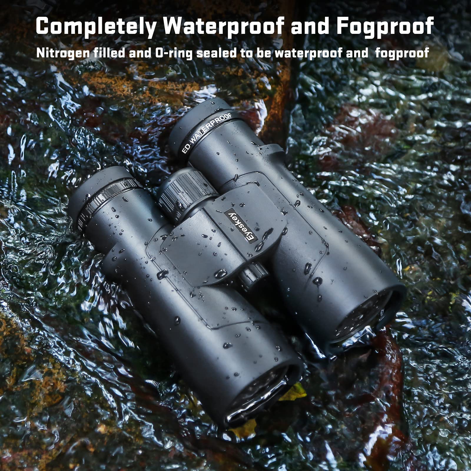 Eyeskey 12X50 Ed Binoculars For Adults High Powered, Super Clear And Wide Field Of View, Lightweight & Waterproof Binocular, Perfect For Hunting, Bird Watching, Wildlife