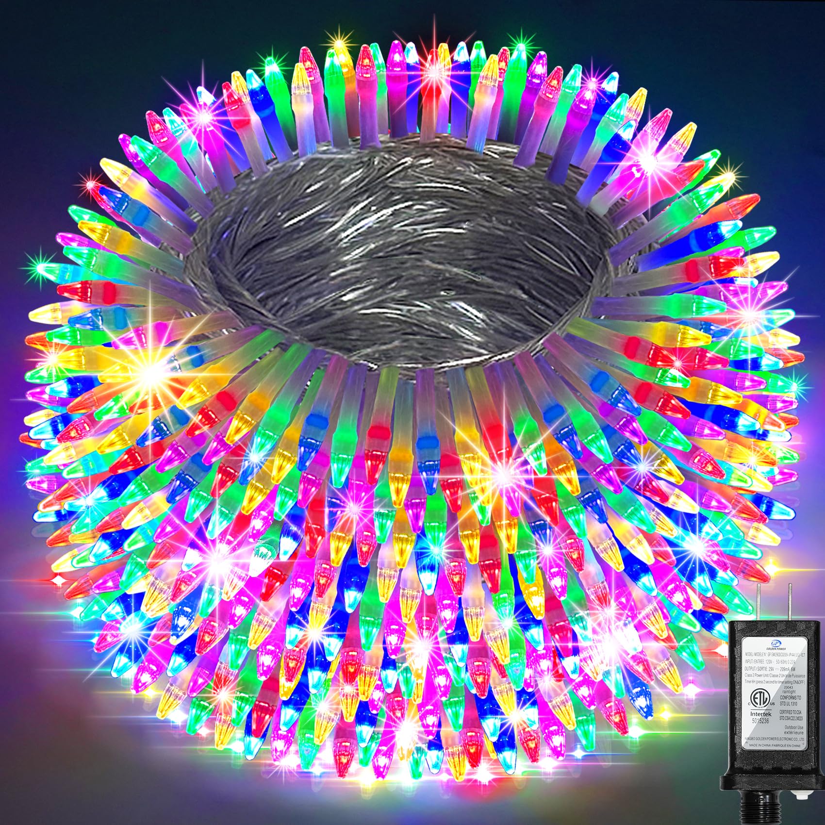 Quhuatu 750 Led 246Ft Christmas Lights Outdoor, Super Long Waterproof Christmas String Lights With 8 Modes, Christmas Tree Lights With Timer Memory For Fence Garden Xmas Wedding Party Decor Multicolor