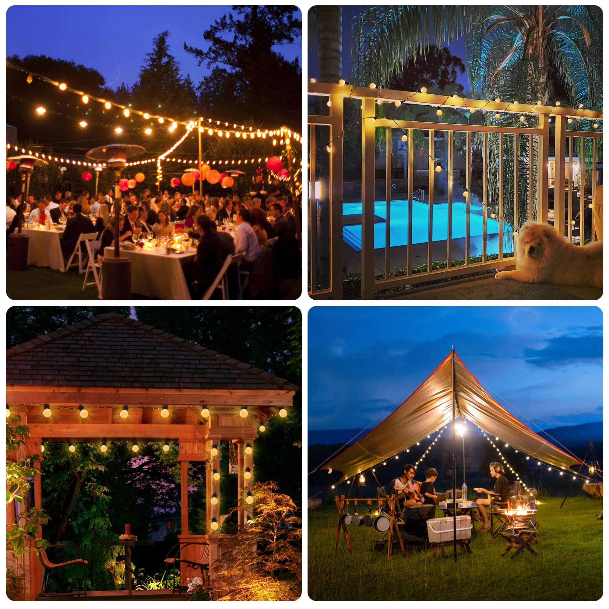 Lertdai Solar String Lights Outdoor With Remote Waterproof 33 Feet 100 Led Solar Patio Lights Usb Rechargeable 8 Light Modes Solar Powered String Lights For Outside Garden Backyard Christmas Party Decor