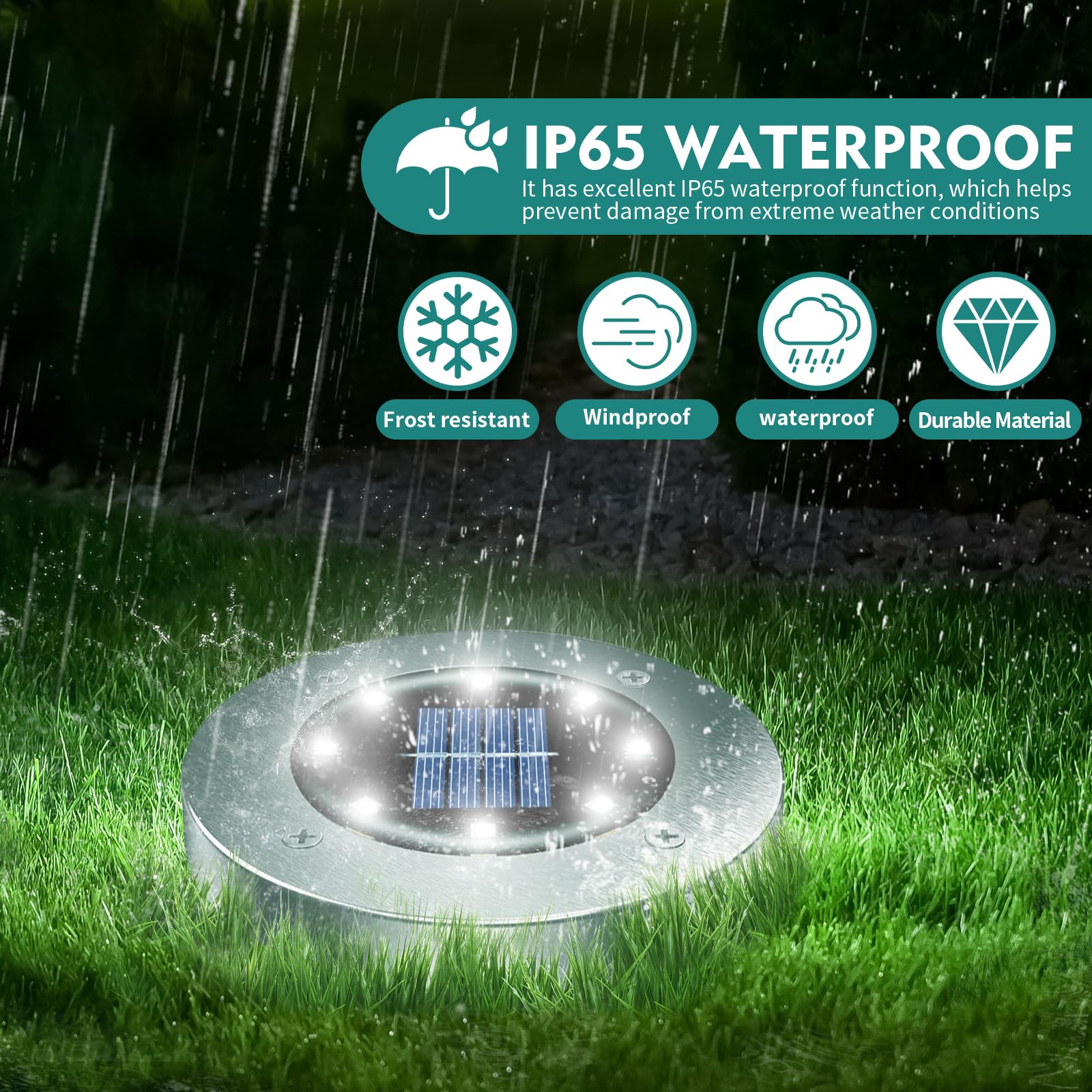 Cvosua Solar Outdoor Lights - 12 Pack, Waterproof Solar Garden Lights For Landscape, Patio, Pathway, Lawn, Yard, Deck, Driveway, Walkway