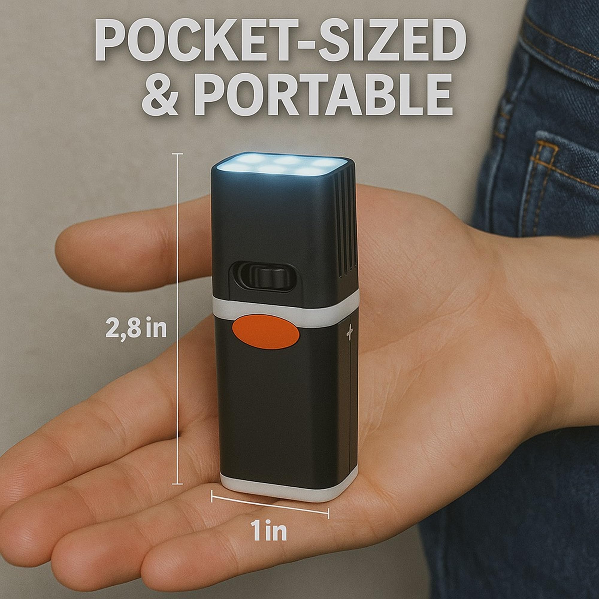 In Select 9 Volt Small Pocket Led Mini Flashlight -High Lumens Compact Portable Emergency Light Multi Mode Handheld Flashlight Light For Camping Hiking And Outdoor Use (2Pack,Battery Not Included)