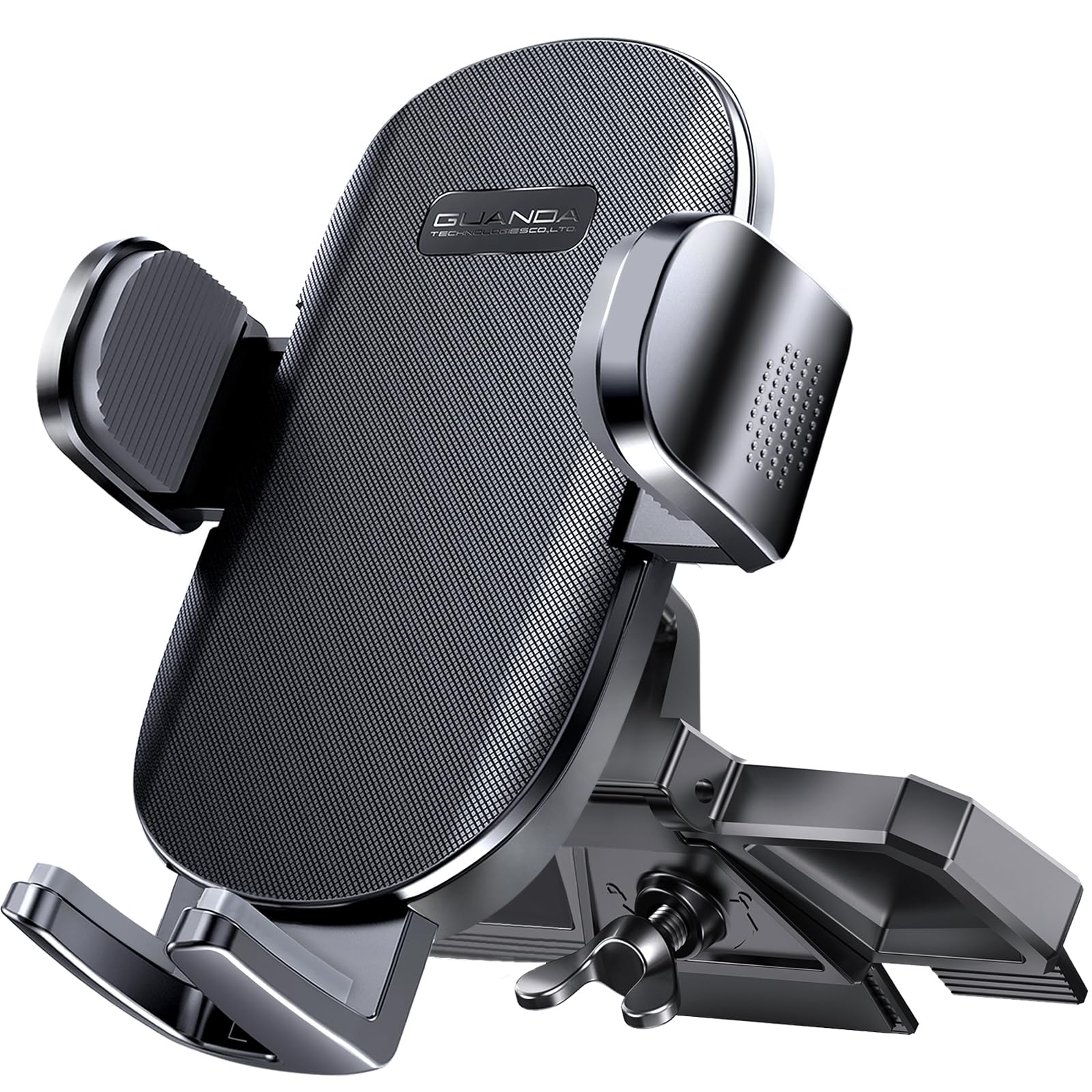 Guanda Technologies Co., Ltd. Car Phone Holder, Universal Cd Slot Phone Mount, Hands  Automobile Cell Phone Stand, 360° Adjustable Phone Mount For Car Compatible With Iphone & Android Cell Phones (Black)