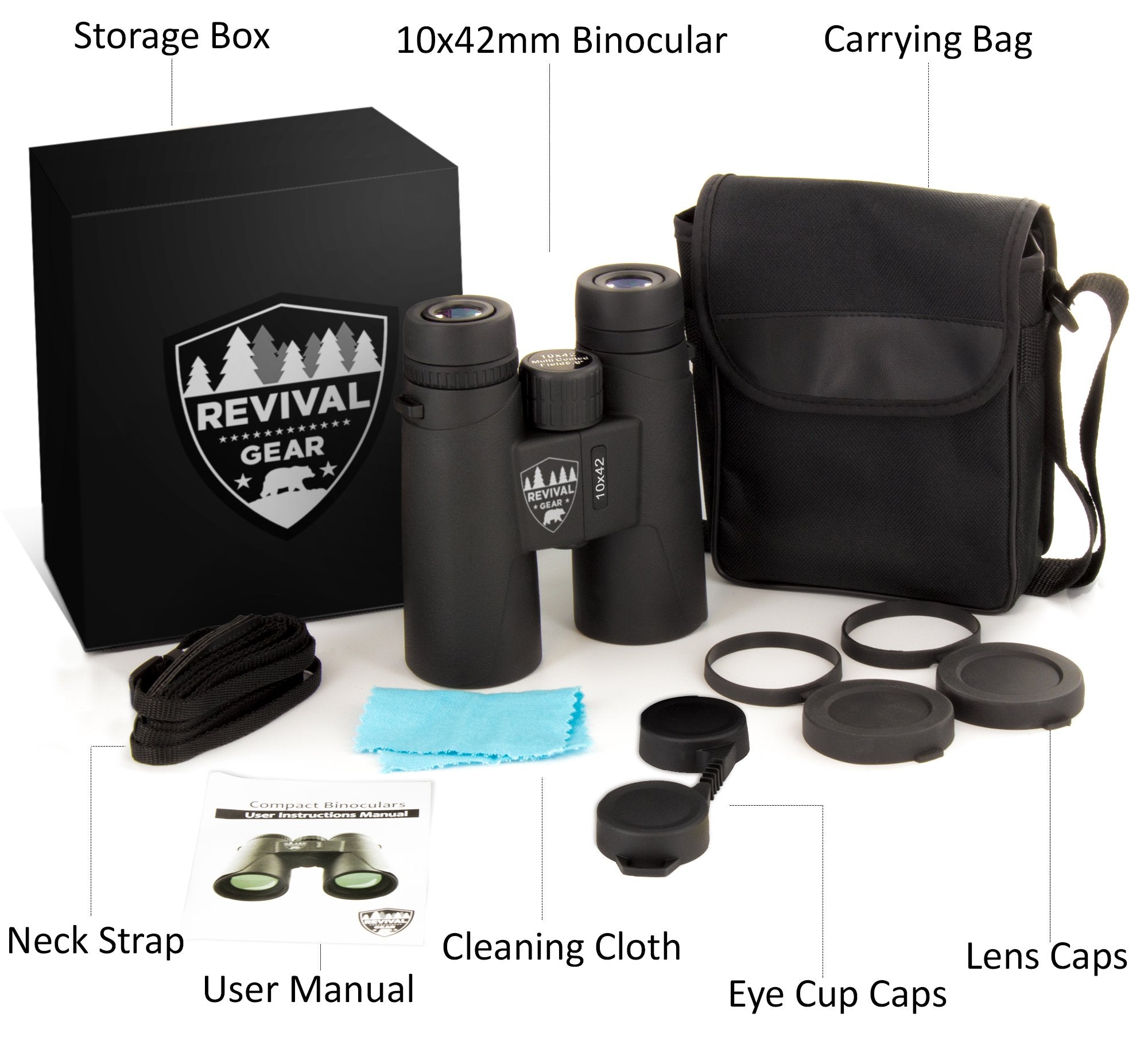 E Tronic Edge Binoculars For Adults - Professional For Bird Watching, Hunting, Hiking & Travel - Compact For Men And Women - Strap And Case Included