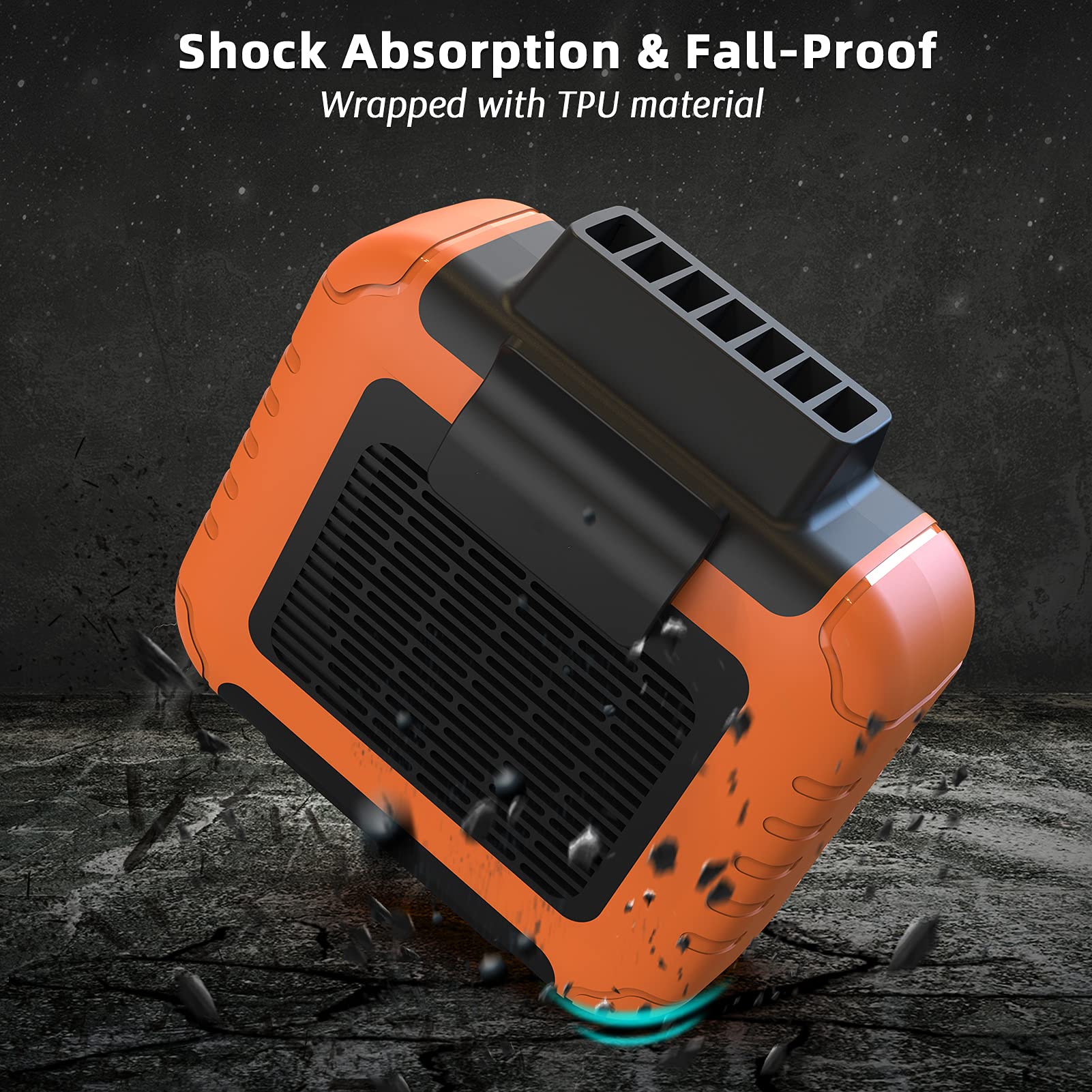 Slenpet 6000Mah Portable Waist Clip Fan With 23H Working Time, 6200Rpm Strong Airflow, 3 Speeds