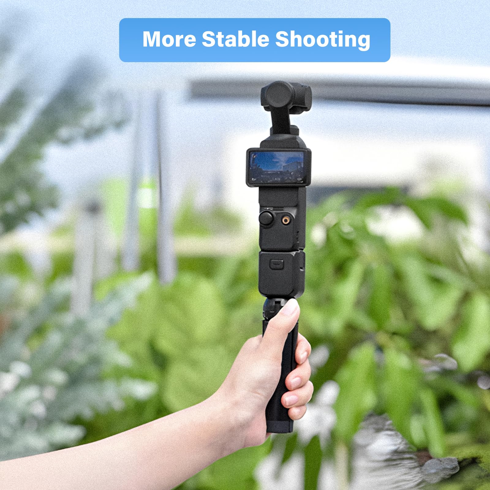 Tyuandouer Pocket 3 Mini Tripod For Dji Osmo Pocket 3 2 1, Compact Foldable Vlog Tripod For Dji Om 4/Action 3 4/Gopro Hero 12 11/For Insta360 X4/For Instax Mini Pal With 1/4 Inch Screw - White