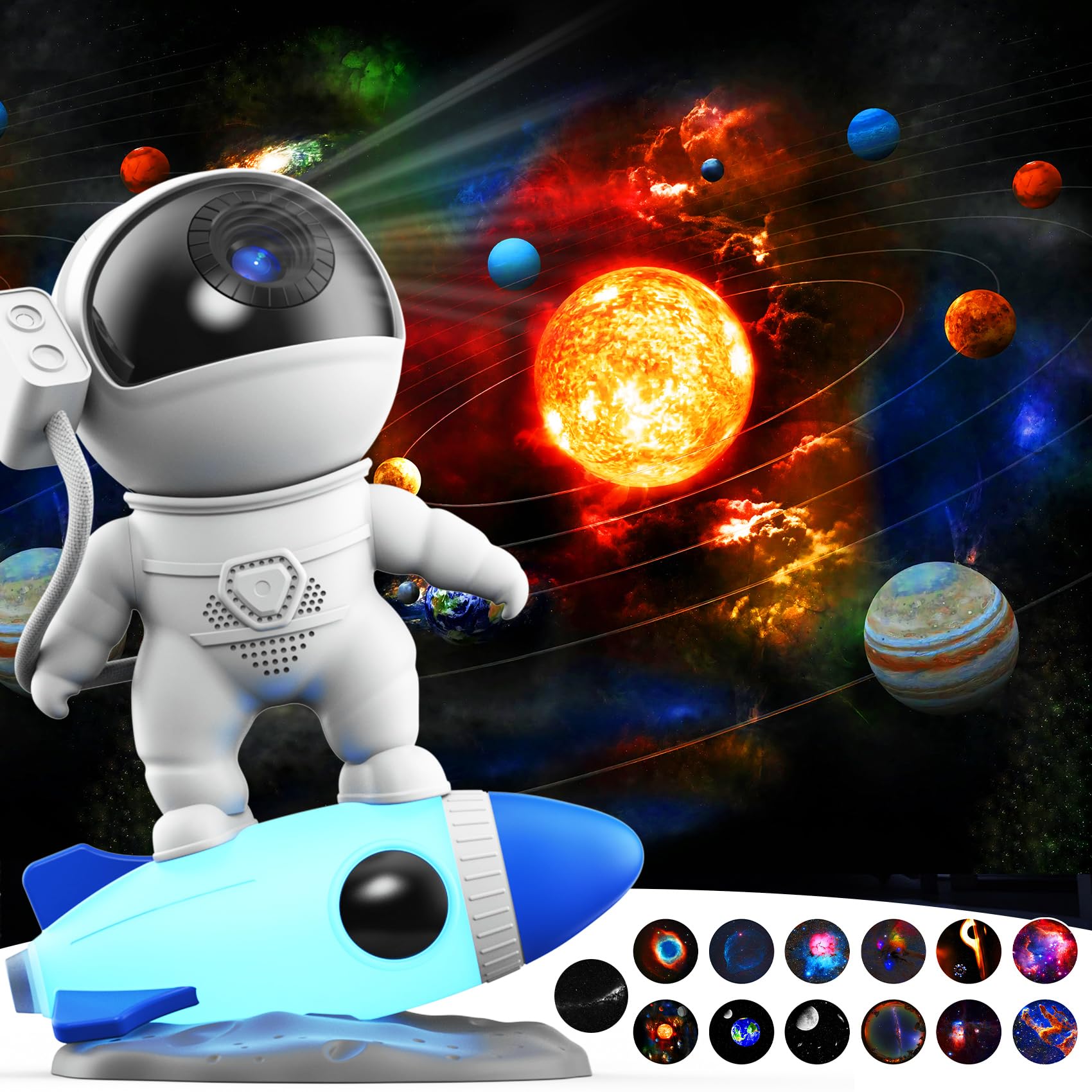 Argigu Star Projector,13 In 1 Planetarium Galaxy Projector,Astronaut Projector For Bedroom,Starry Night Light Projector With Solar System Constellation Moon For Kids,Home Theater,Ceiling,Living Room Decor