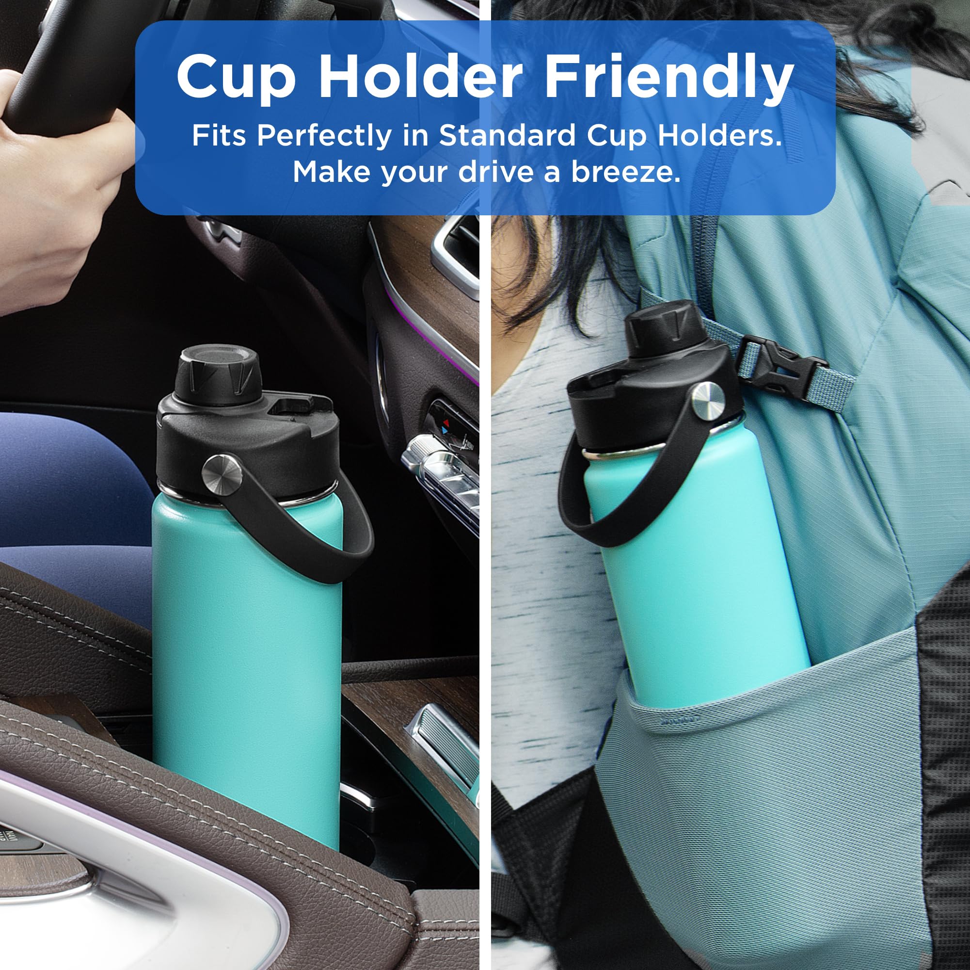 Thermoproof Double-Walled Vacuum Insulated Stainless Steel Water Bottle - Wide Mouth With Chug