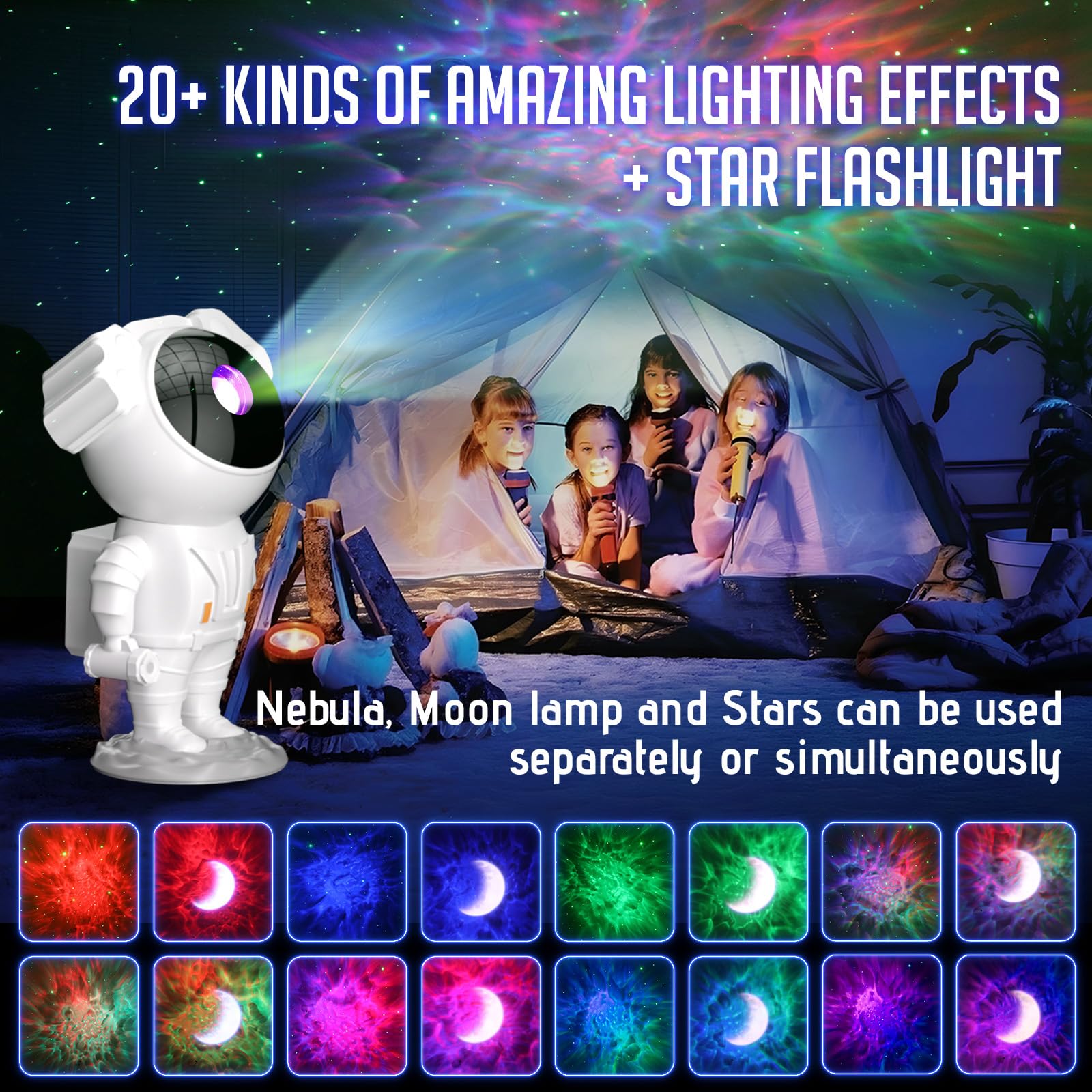 Auyle Astronaut Galaxy Projector For Bedroom, Star Projector Galaxy Light, Galaxy Light Projector, Night Light For Kids With Timer And Remote Control For Ceiling,Party,Game Room,Xmas  Year  Ideas