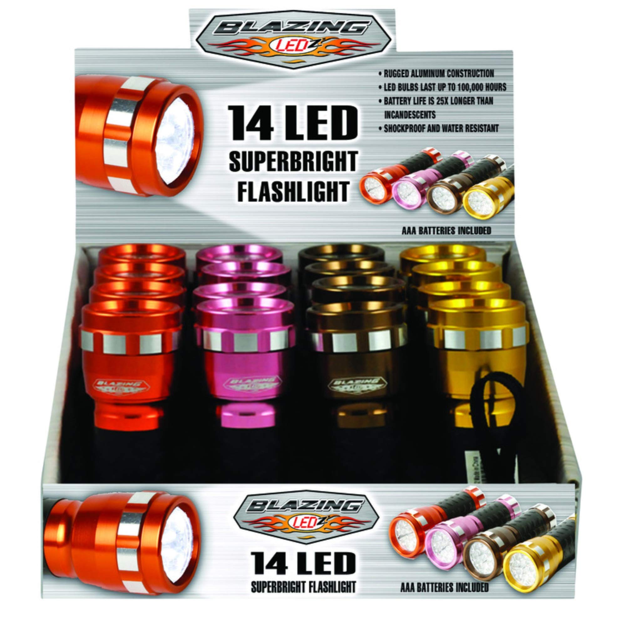 Blazing Ledz Flashlight Colors 14 Led
