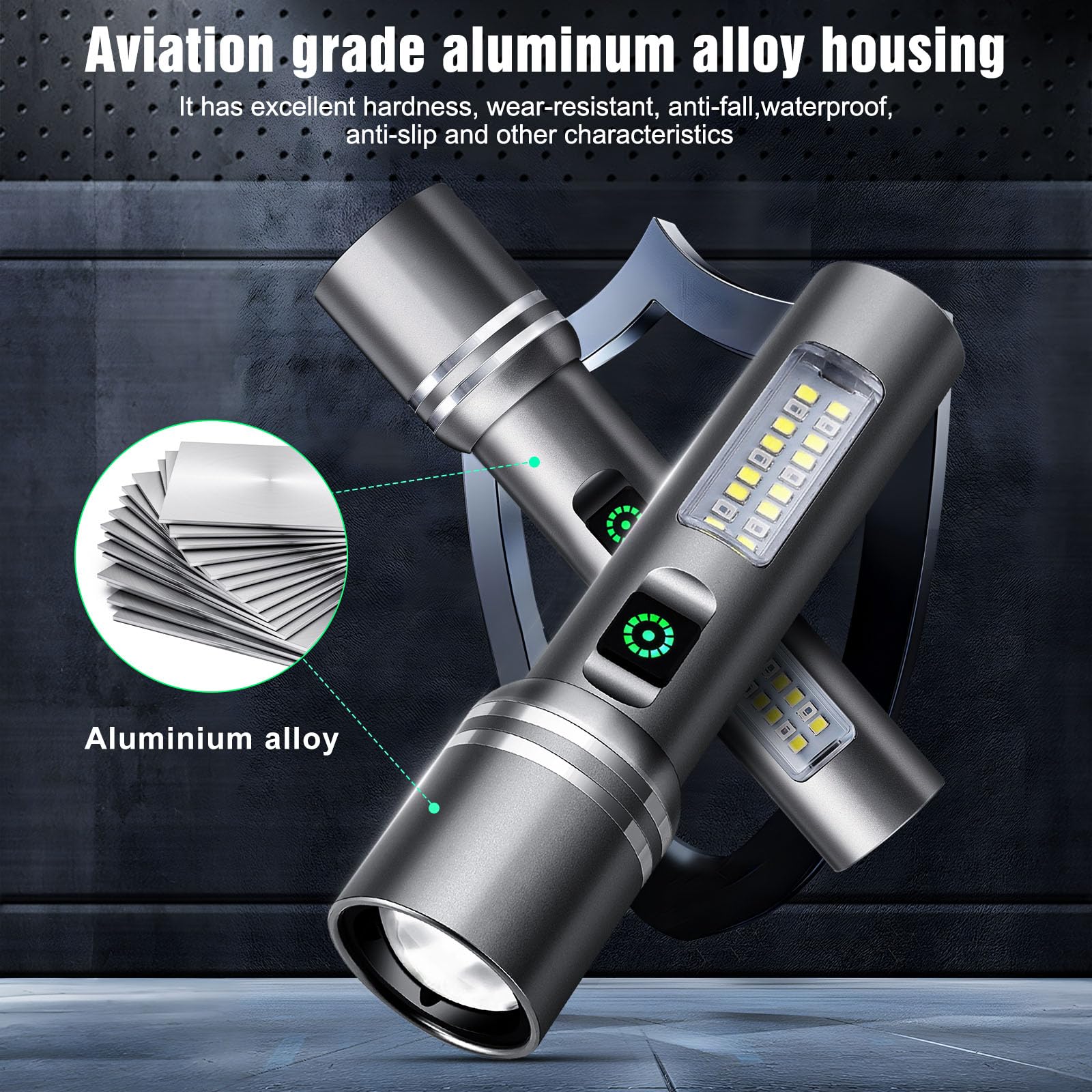 Ciwuzxs Flashlight High Lumens Rechargeable, 3000 Lumen Super Bright Led Flashlights With 6 Light Modes, Ipx6 Waterproof, Powerful Handheld Flash Light For Camping Home Emergencies