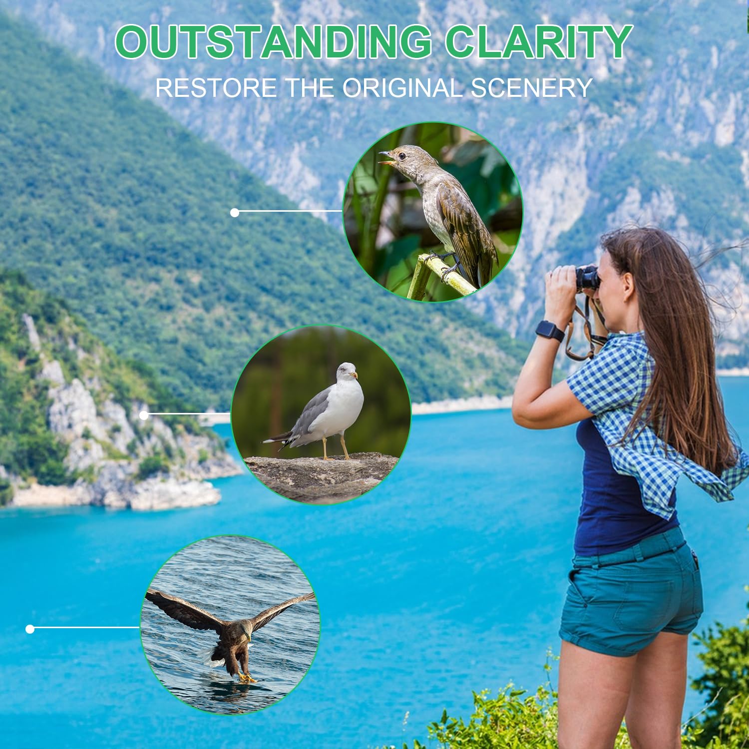 Rongon Monocular Telescope High Definition Monoculars 16X52 High Power Dual Focus Single Binocular Bak-4 Prism And Fmc Lens Compact Monocular Suitable For Hunting/Bird Watching/Wildlife/Travel
