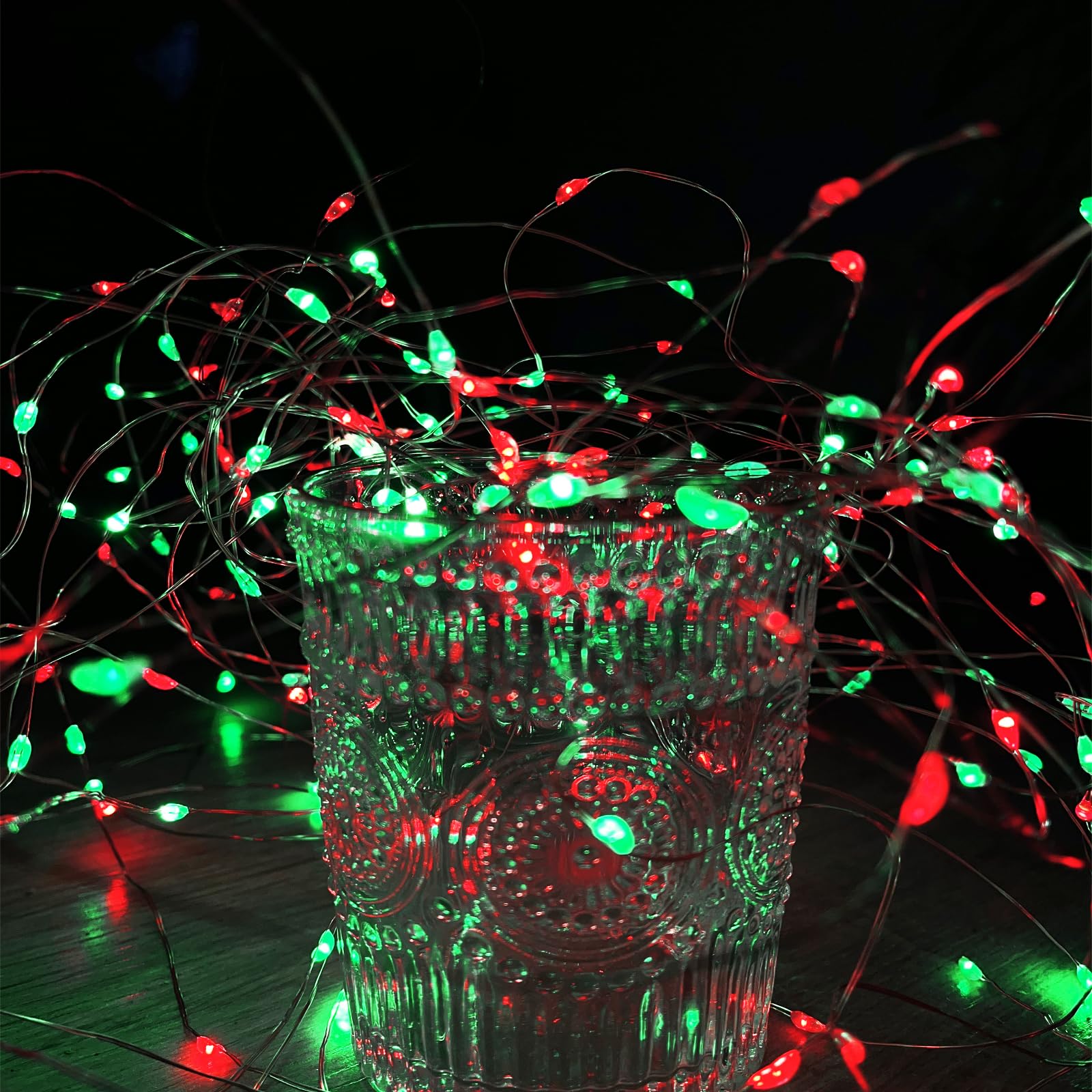 Bhclight 66Ft 200 Led Fairy Lights Plug In, Waterproof String Light Outdoor 8 Modes Christmas Lights Bedroom Decor, Twinkle Light For Girl'S Room Garden Christmas Decorations (Red&Green)