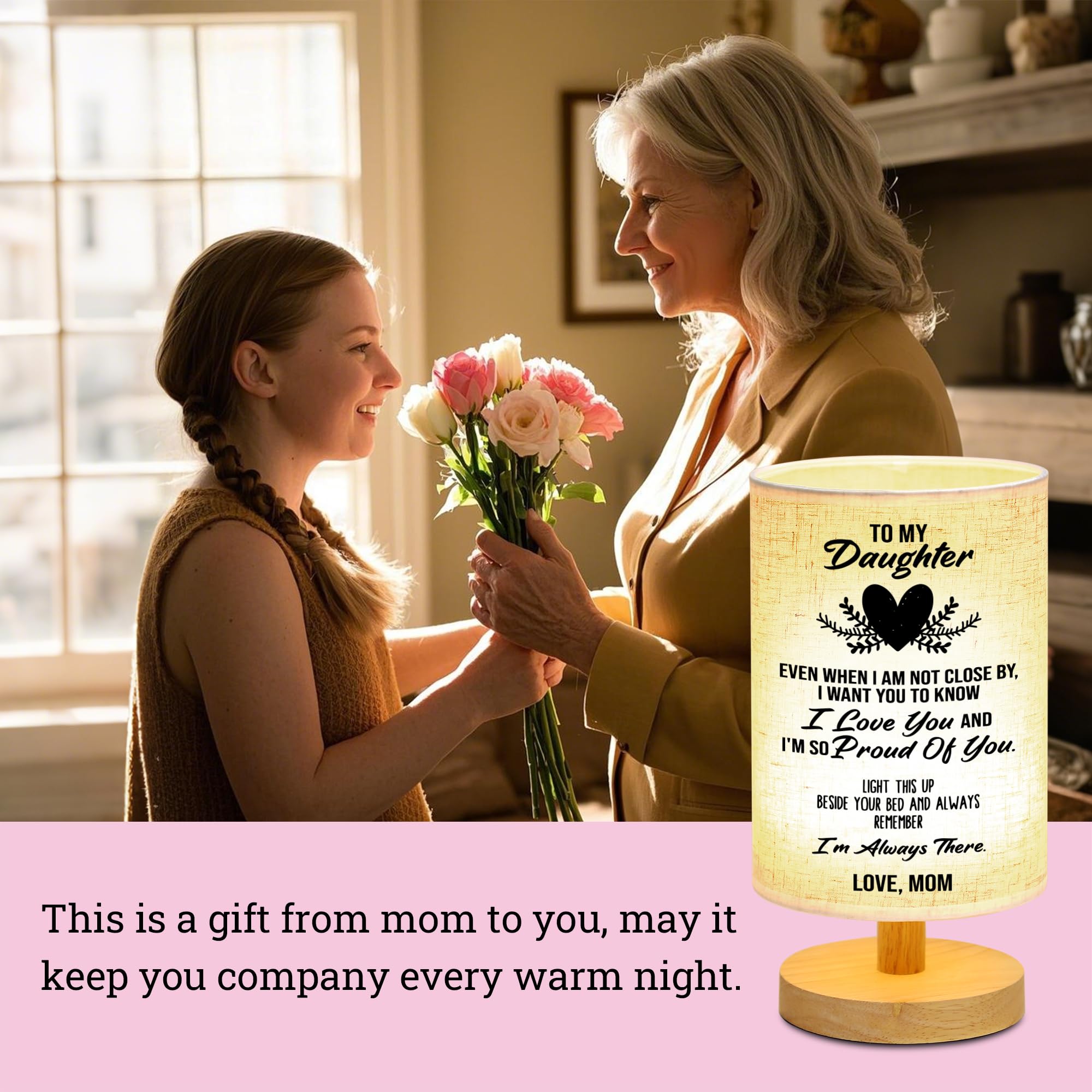 Wsyear Mothers Day Birthday Daughter From Mom- For Daughter From Mom, Table Lamp To My Daughter For Birthday Anniversary Wedding Ideas