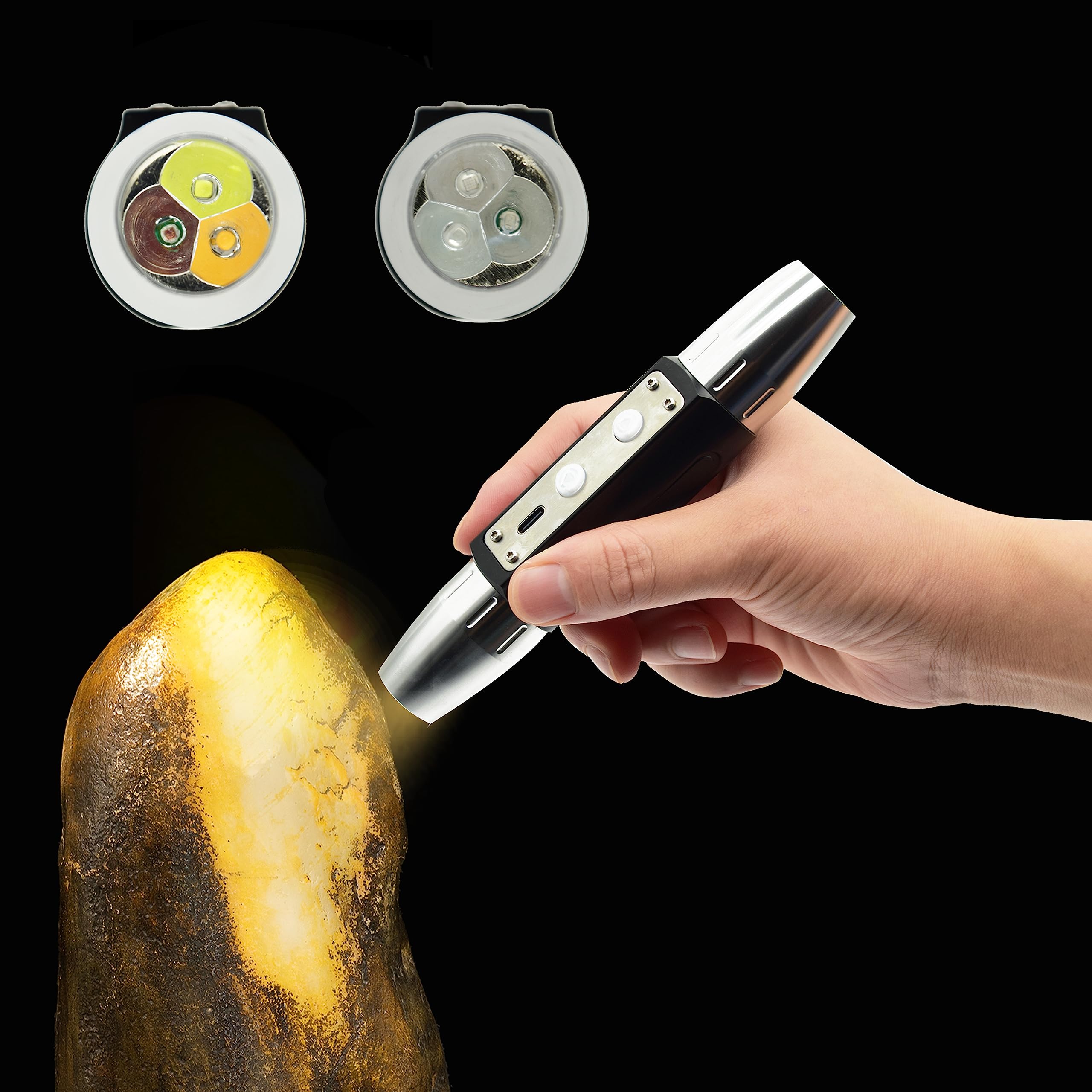 Omeni Jade Appraisal Light Detector Lamp Gem Tester Rechargeable Pen Light Gem Identification Flashlight,Jade Appraisal Flashlight For Jewelry Appraisal Gemstones Diamond