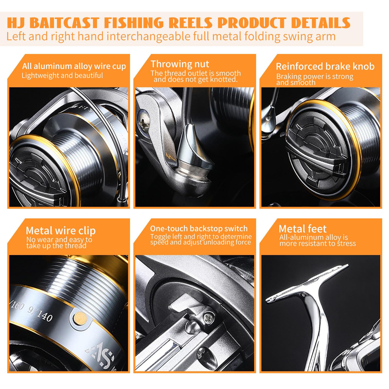 Oh My Wow Fishing Reel Spinning Reels Metal Spool And Handle For Saltwater And Freshwater Fishing