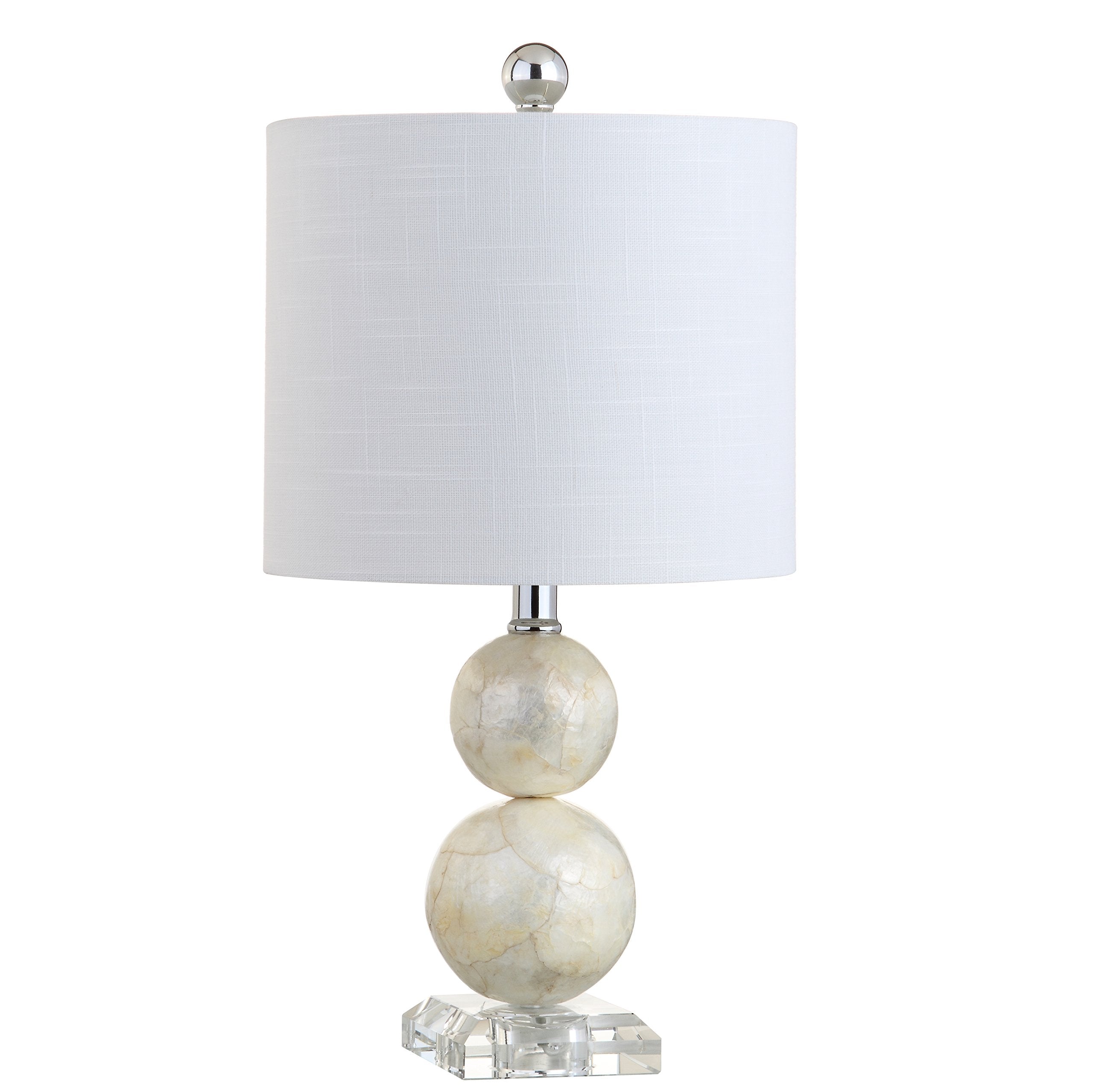 Jonathan Y Jyl1023A Bailey 19" Seashell Led Table Lamp, Coastal, Cottage, Transitional, Modern, Elegant, Office, Living Room, Family Room, Dining Room, Bedroom, Hallway, Foyer, Ivory