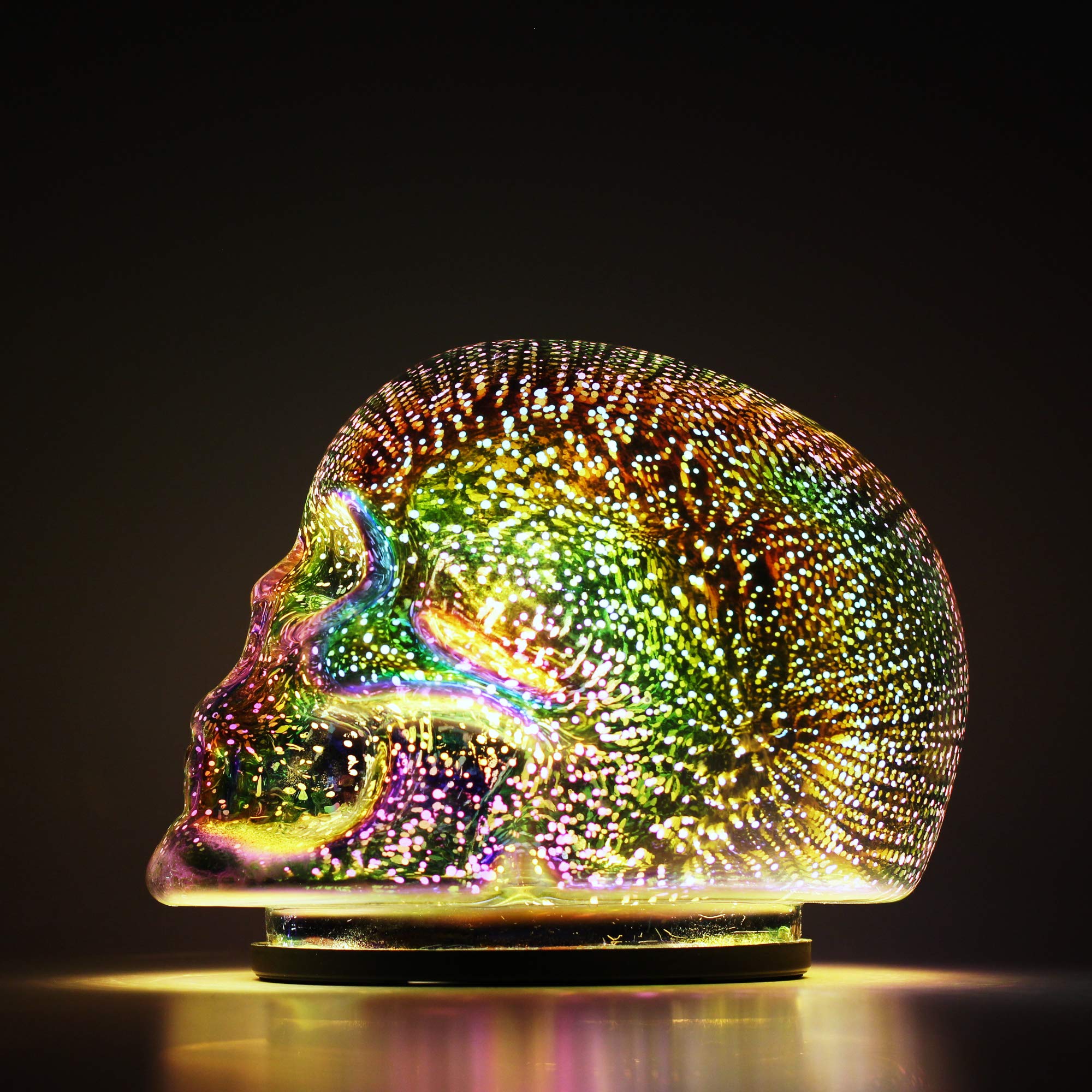 Tradeopia Led Skull Table Lamp, Requires 3 X Aaa Batteries, Ideal For Room Decor Table Desk Decor Lamps, Lava Lamp, Halloween