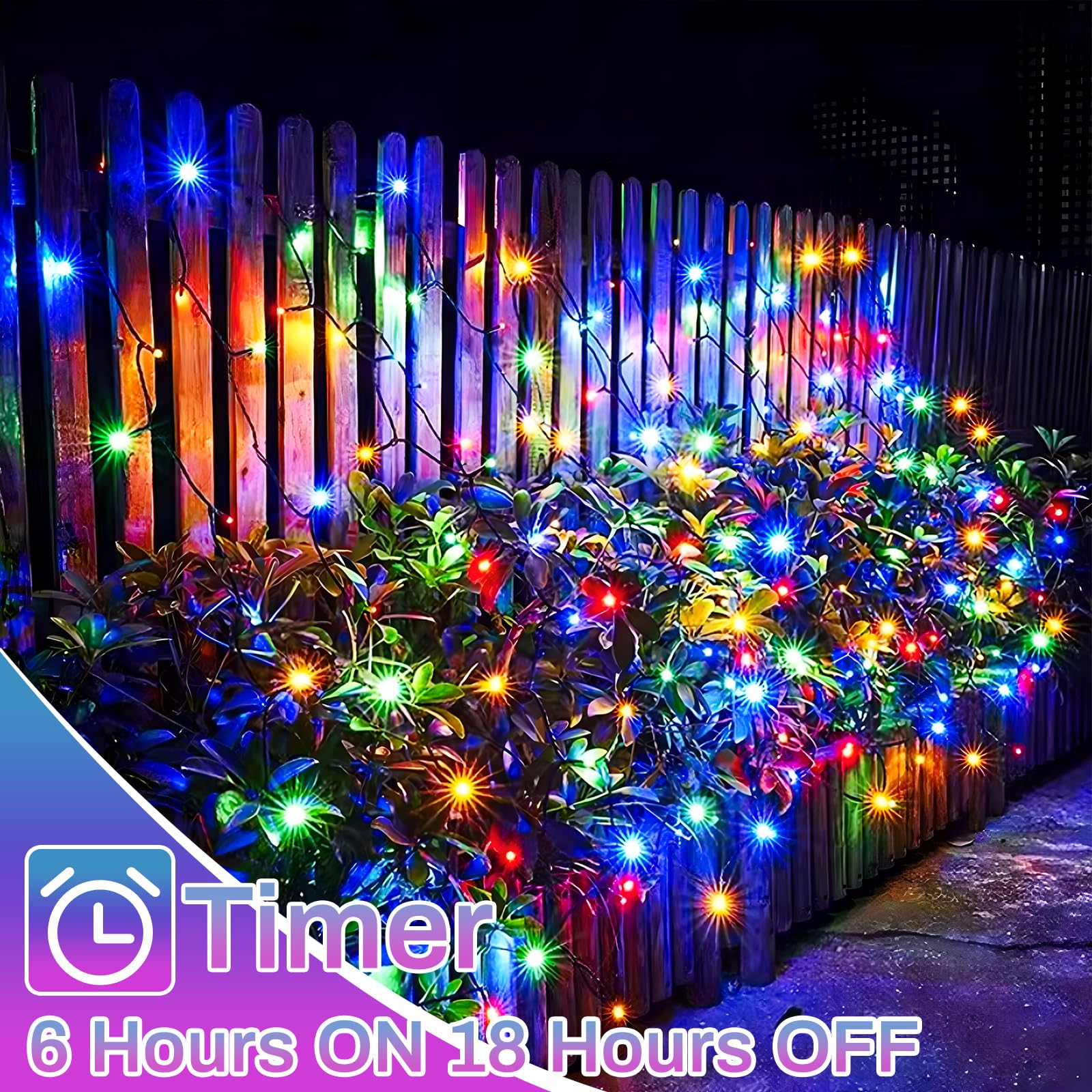 Jeayydsi Christmas Lights 1000Led 66Ft Waterproof Outdoor Christmas Lights Timer 8 Modes Twinkle Fairy Lights Led String Lights Indoor Christmas Tree Lights For Wedding Party Yard House Decor(Multicolour)