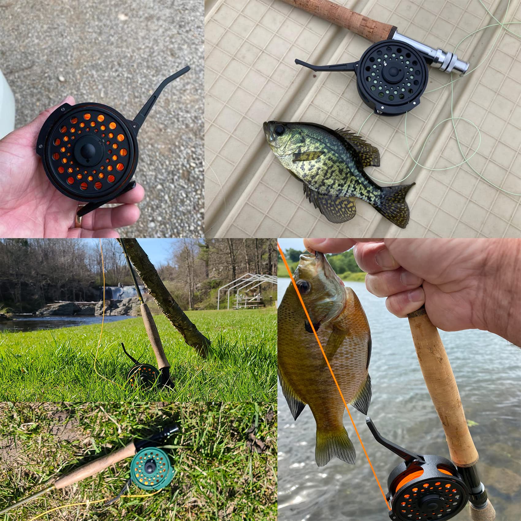 Aventik Semi-Automatic Fly Fishing Reel With Drag Adjustment Super Light Rapid Automatic Trigger System Graphite Nymph Fly Rod Reel For Freshwater Trout Fishing