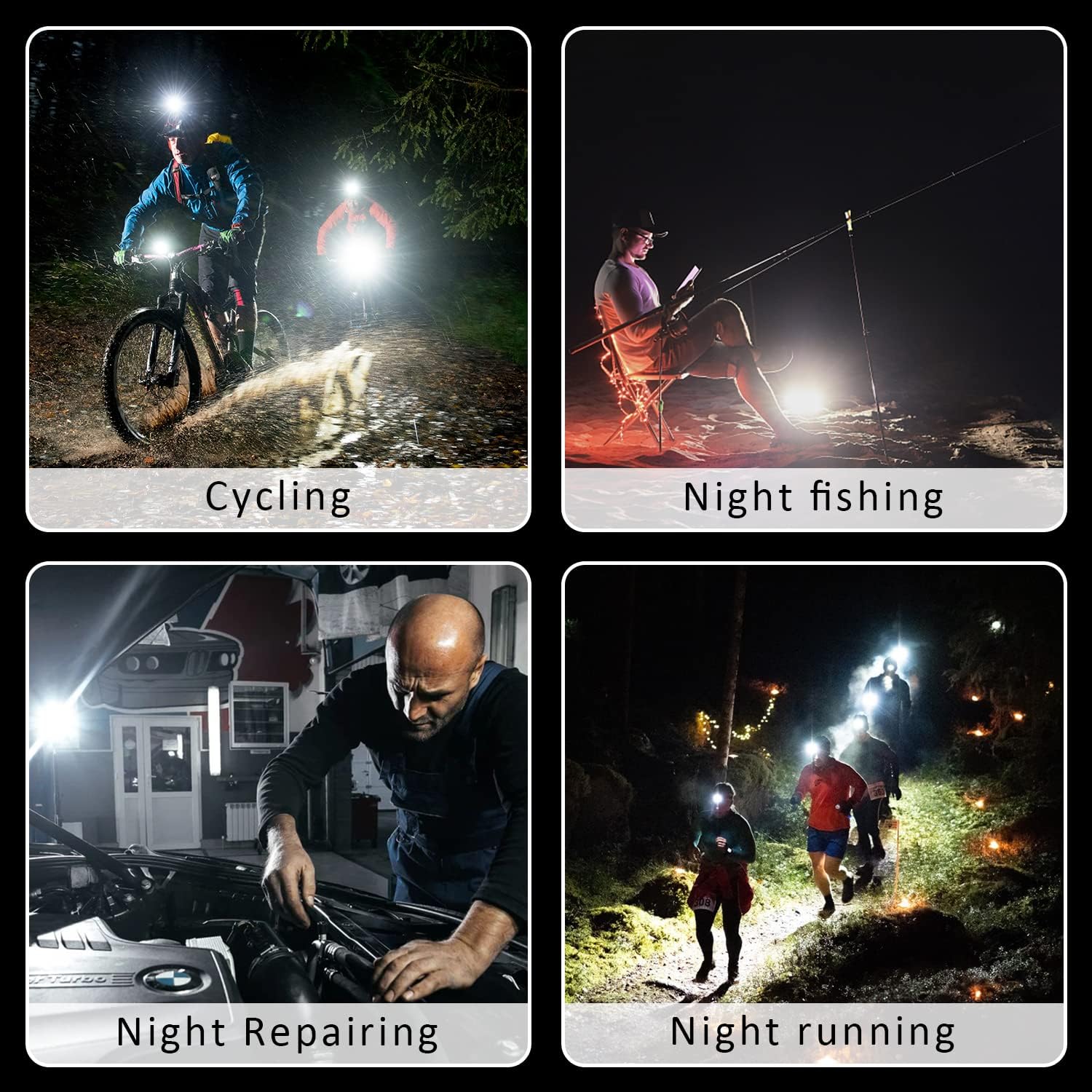 Makdak Cob Keychain Work Light Keychain Flashlights 4 Light Modes,Keychain Light Emergency Light With Folding Bracket Bottle Opener For Fishing,Camping And Walking 2Pack