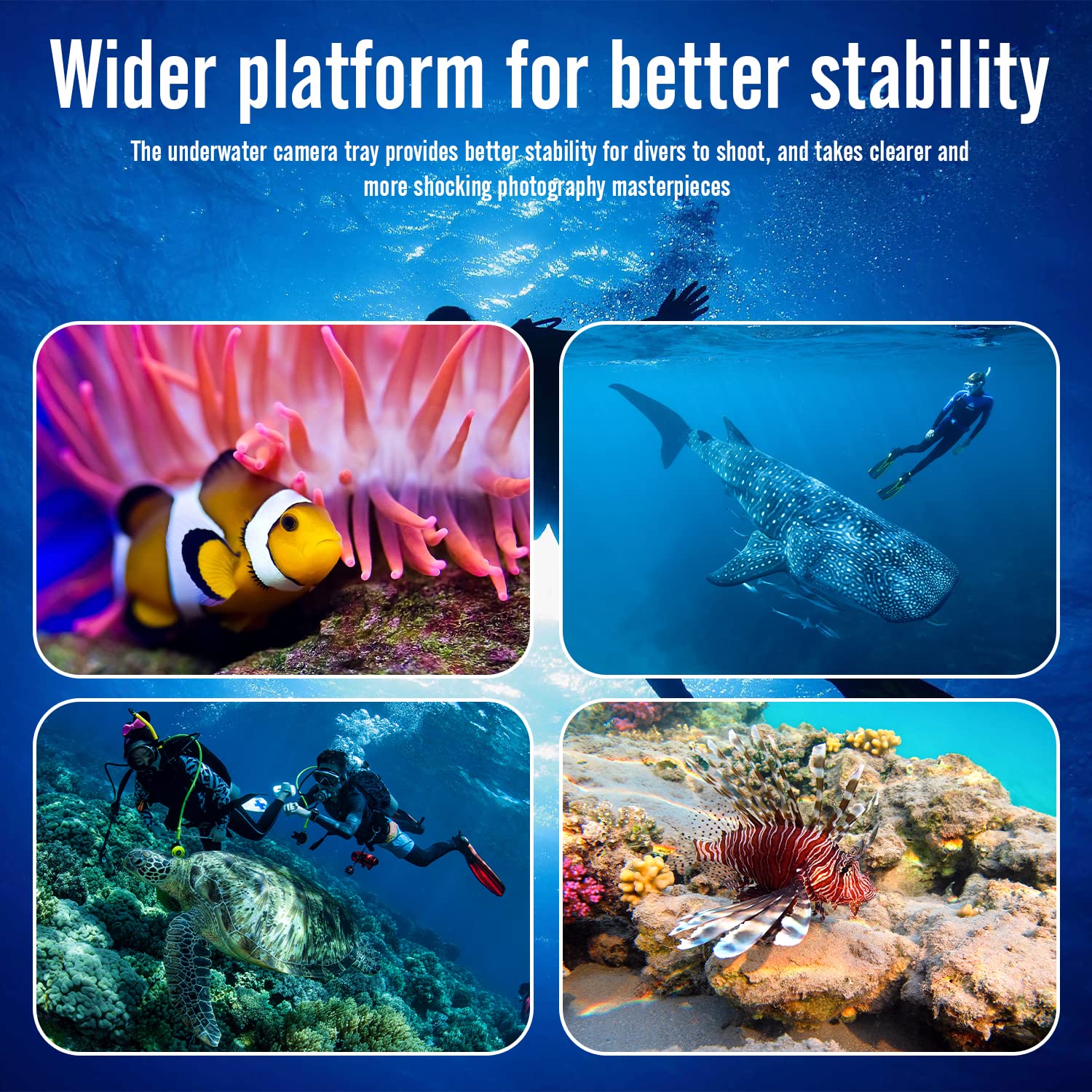 Nitescuba Diving Rig Underwater Camera Housing Tray Handheld Grip Video Light Stabilizer Scuba Gimbal For Gopro Hero, Work For Hero 11/10/9/8/7/6 Action Camera,Ns050