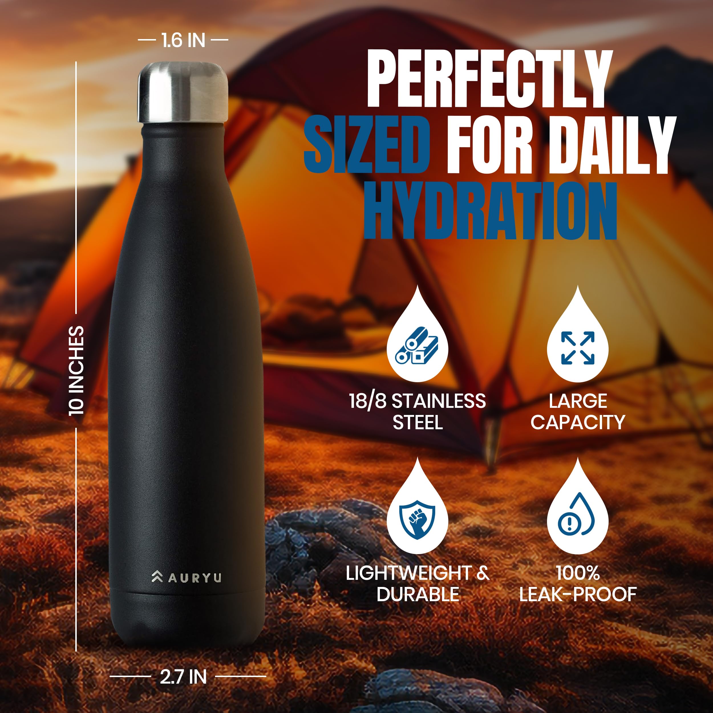 Triple Insulated Stainless Steel Water Bottle, Buy Our Best In Class, Keeps Your Drinks Cold