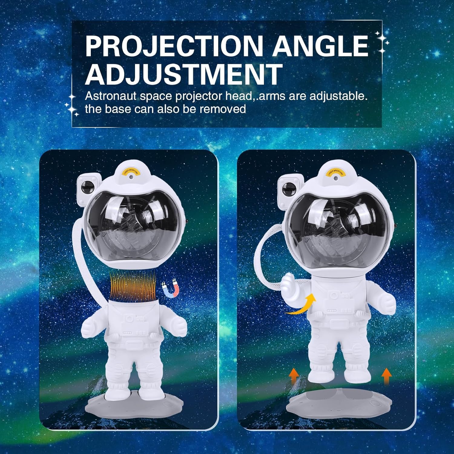 Fukojey Astronaut Light Projector - Astronaut Starry Nebula Ceiling Led Lamp With Timer And Remote,  For Kids Adults For Bedroom, Christmas, Birthdays, Valentine'S Day Etc.