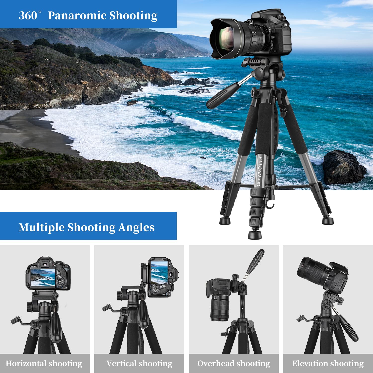 Joilcan 74 Inches Tripod For Camera