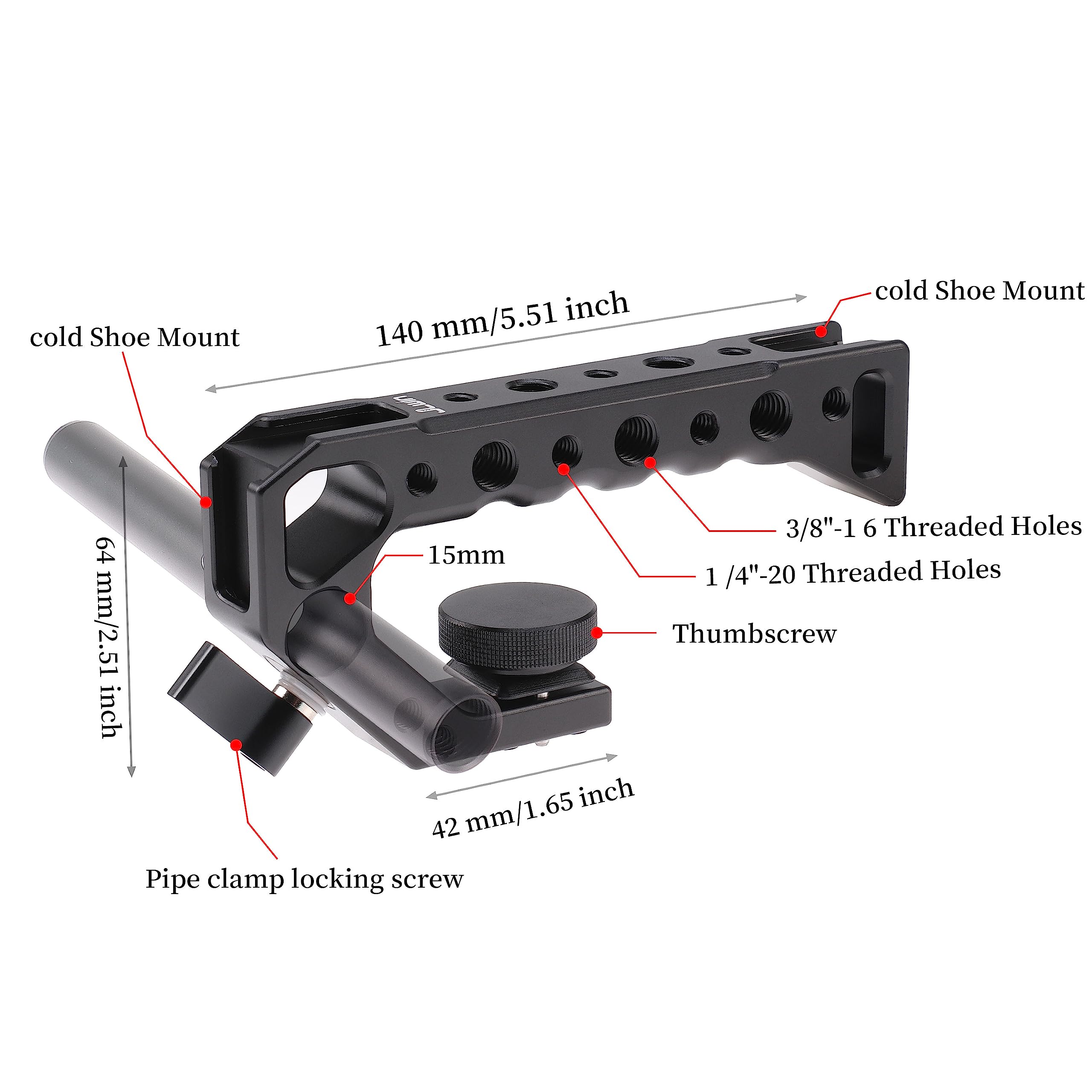 Fotga Camera Cage Stabilizer With Top Handle For Sony Zv-E1 Mirrorless Dslr Camera Video Filmmaking,Compatible Arca Swiss Clamp