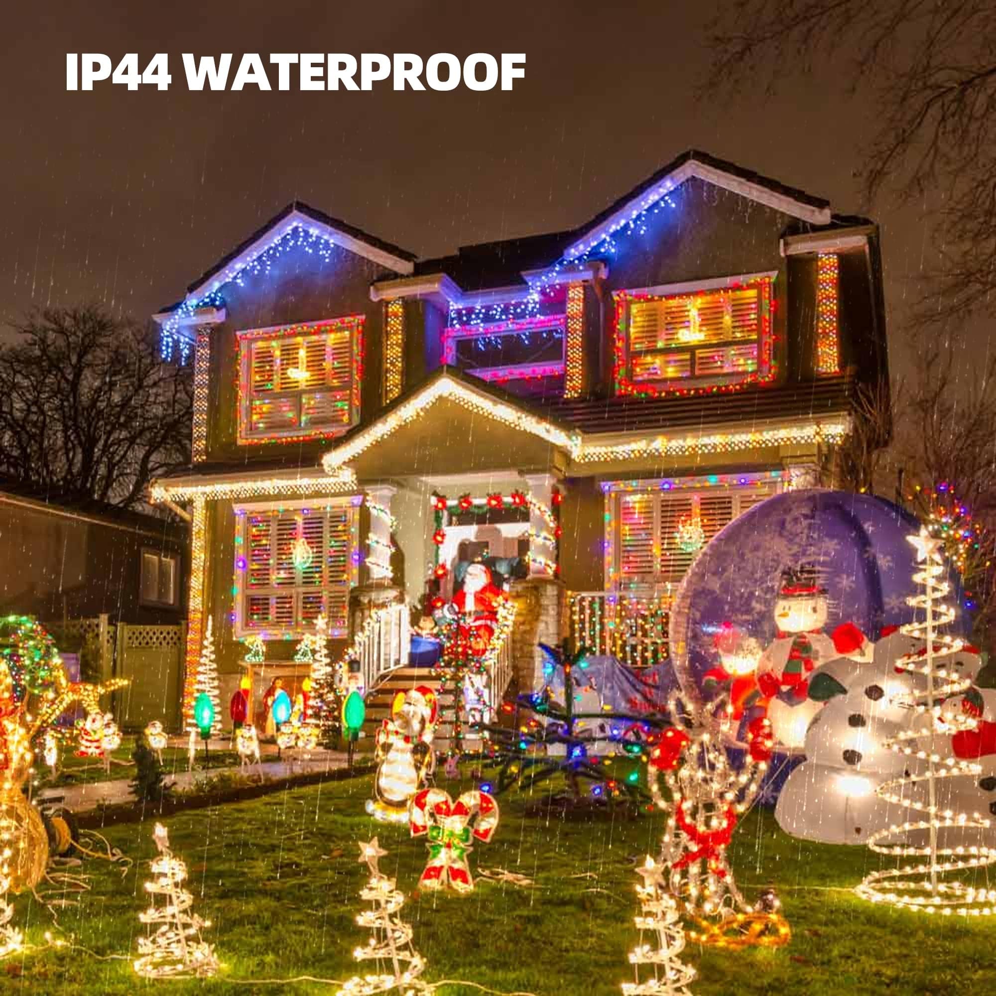 Tw Shine Battery Operated Christmas Lights, 50 Led 16Ft Christmas Lights Outdoor, Waterproof Mini String Lights With 8 Modes, Christmas Decorations For Indoor Patio Party Decor, Warm White
