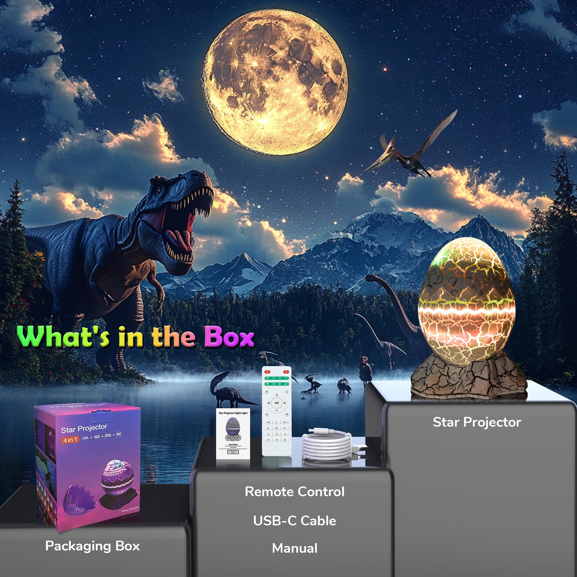 Flyeagle Star Projector Night Light, Galaxy Projector For Bedroom, 15 Color Mode Built-In 8 White Noise, And Bluetooth 5.1 Speaker, Remote & App Control, Timer Function, Christmas Light Projector For Kids