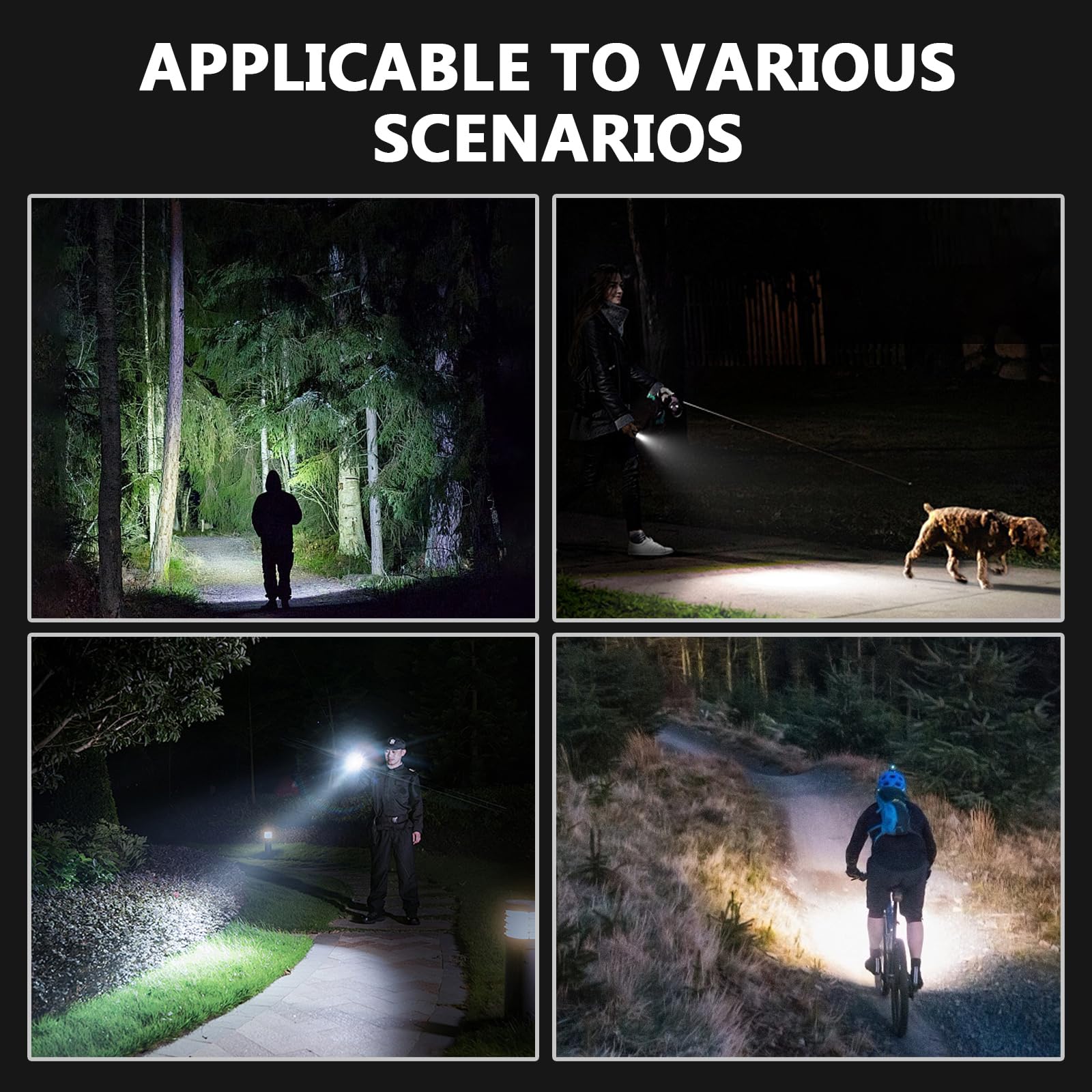 Trliradyn Rechargeable 4500Mah Utility Flashlight Led High Lumens With 5 Modes, Powerful & Usb Super Bright Waterproof For Camping Emergencies