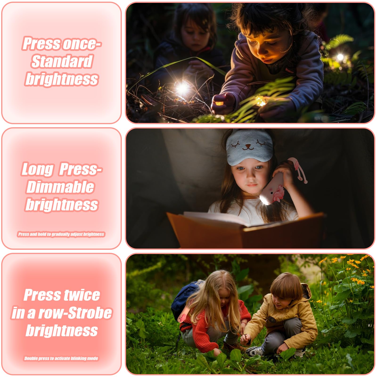 Cheerio Unicorn Kids Flashlight – Rechargeable Led Silicone Flashlight For Toddlers, 3 Modes Dimmable Light, Drop-Proof, Lightweight, Cute Mini Torch For Camping, Reading, Birthday  For Girls & Boys