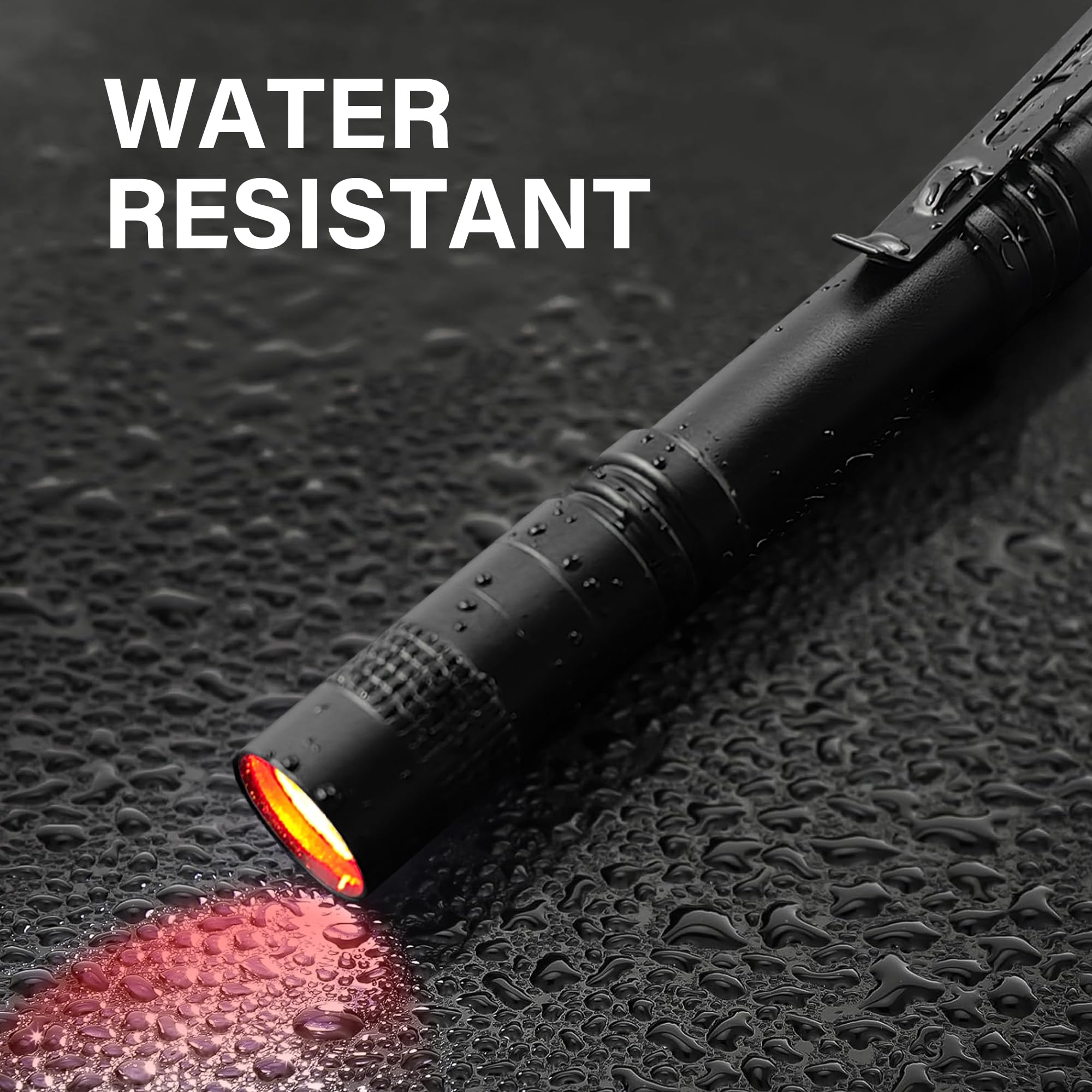 Gaigaimall Red Light Flashlight With Clip, Red Led Pocket Pen Light For Night Astronomy Aviation, 4 Pack