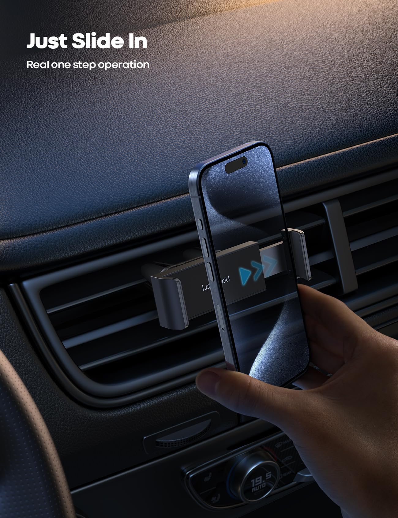 Lamicall Car Vent Phone Mount - Air Vent Clip Holder, Universal Stand Hands  Cradle Compatible With Cell Phone 16 15 14 13 12 Mini 11 Pro Xs Max Xr X 8 7 6 6S Plus Se Smartphones Black