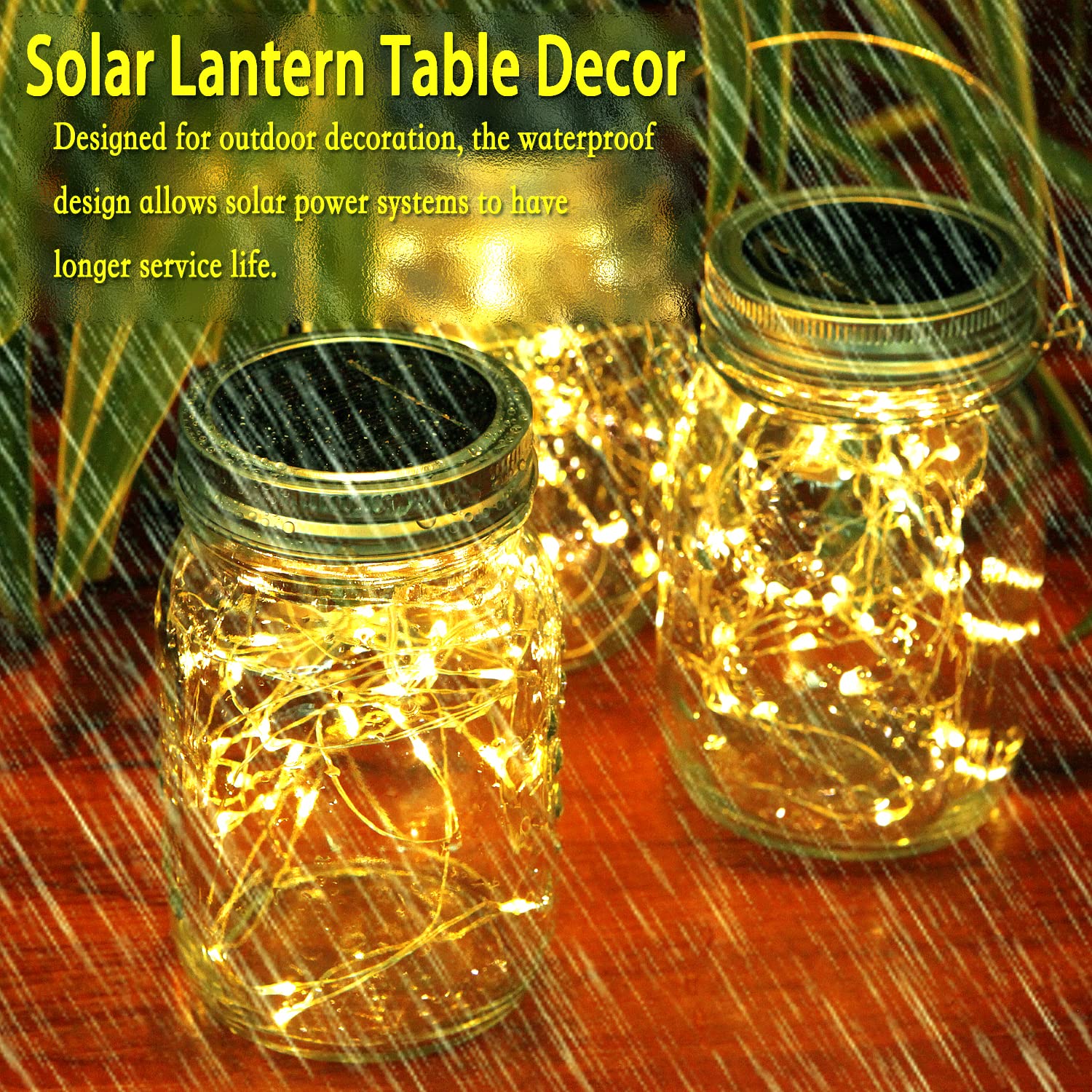 Cooo 12 Pack Crystal Glass Solar Lanterns Outdoor Waterproof 30Led Mason Jar Lights Solar Powered Garden Household Lamp Sets（Just A Little More, Get Double The Delight -12 Sets Warm White）