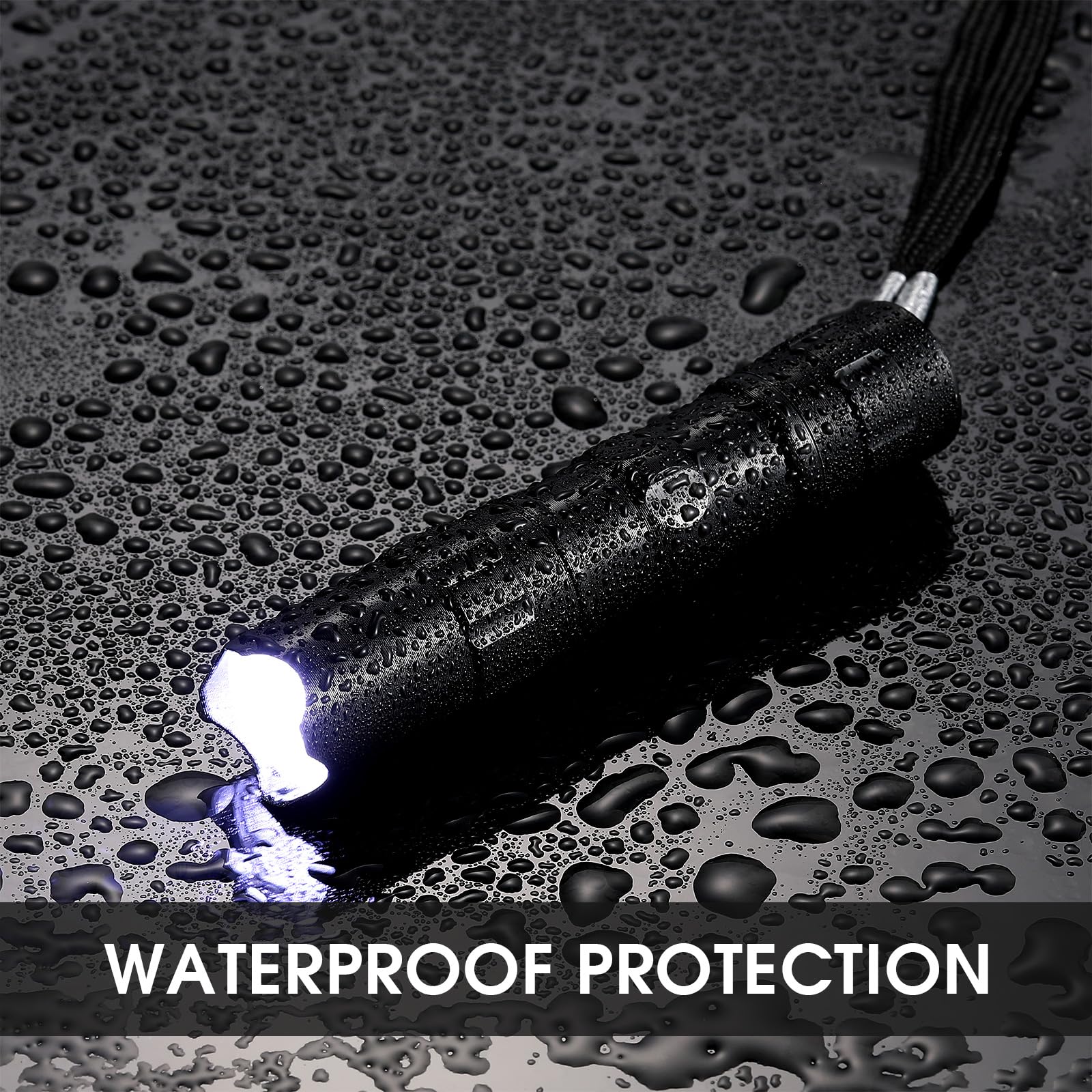 Honoson 20 Pcs Mini Pen Light Pocket Flashlights Father'S Day  Bulk Aluminum Small Tactical Flashlights With Lanyard Handheld For Camping Hiking Riding, Not Included Battery, Black(Basic)