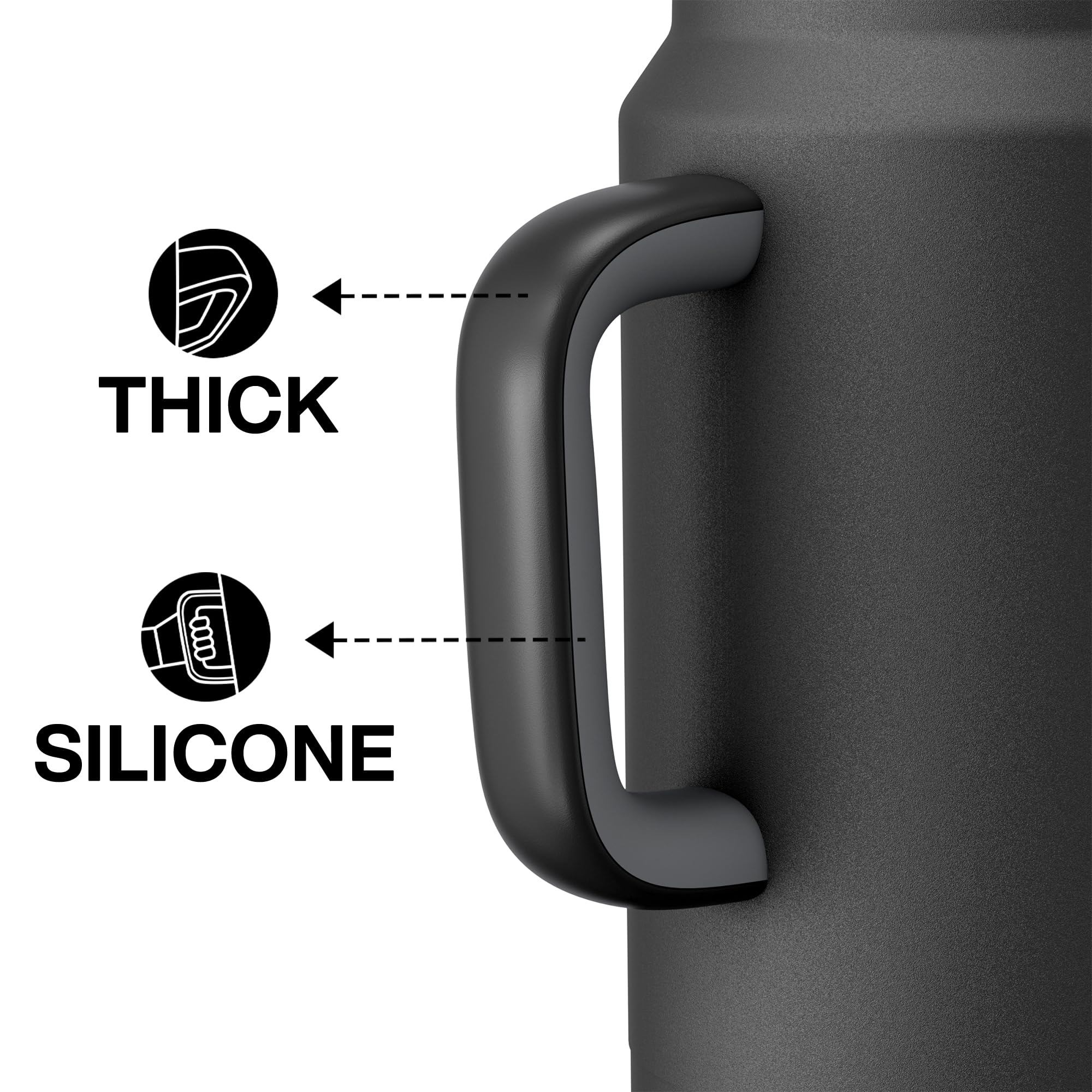 50 Oz Tumbler With Handle And Straw, 100% Leak-Proof Insulated Cup Large Water Bottle With 2-In-1 L