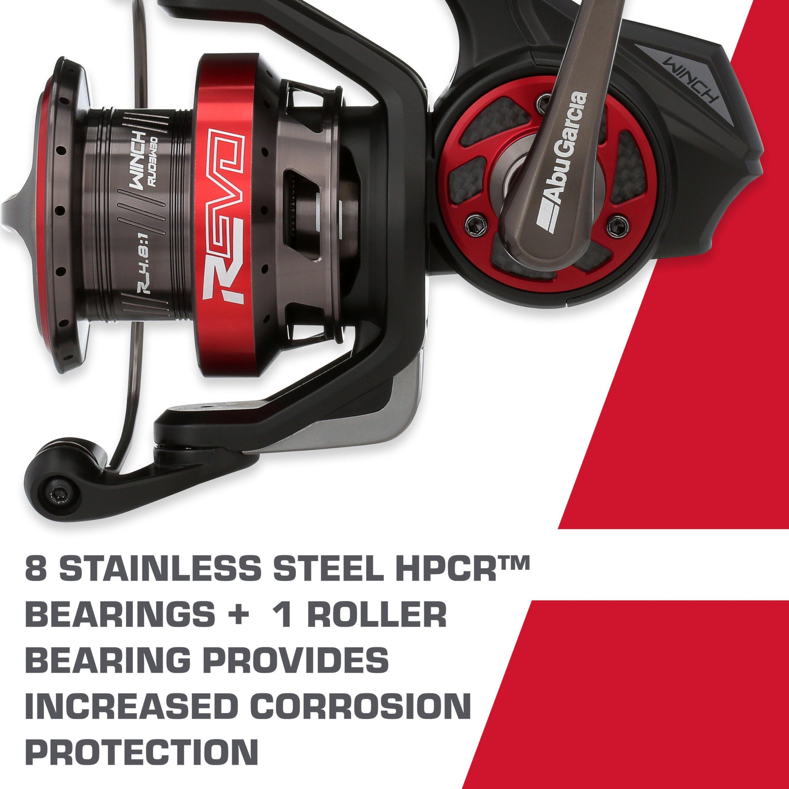Abu Garcia Revo 3 Winch Spinning Fishing Reel, Size 30, Right/Left Handle Position, Asymmetrical Body Design, Durable, Lightweight Fishing Reels