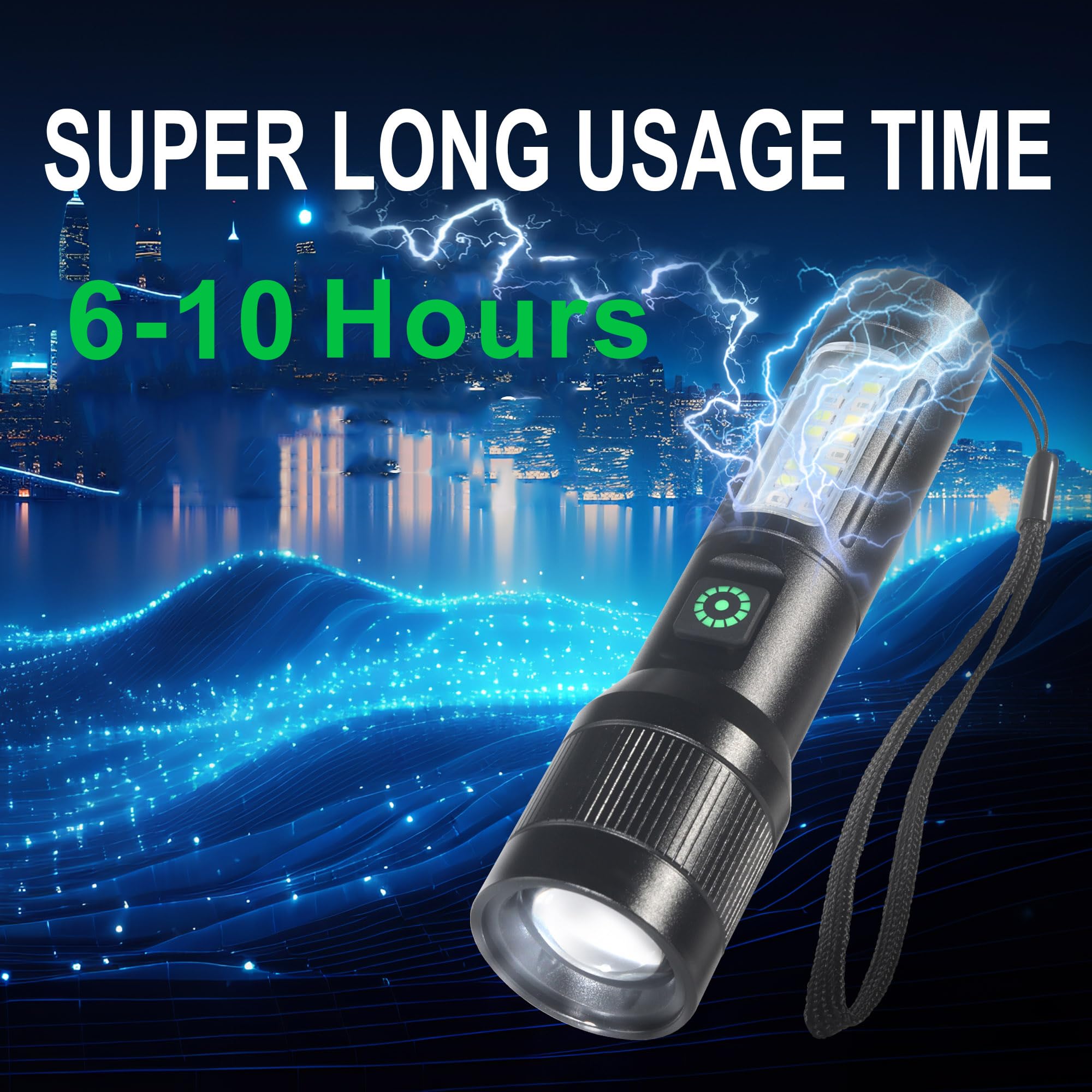 Loyagour Rechargeable Flashlight High Lumens With Usb Cable,Small Pocket Bright Led Utility Flashlights Powerful With 7 Modes & Waterproof,Emergency Handheld Flash Light For Home And Camping