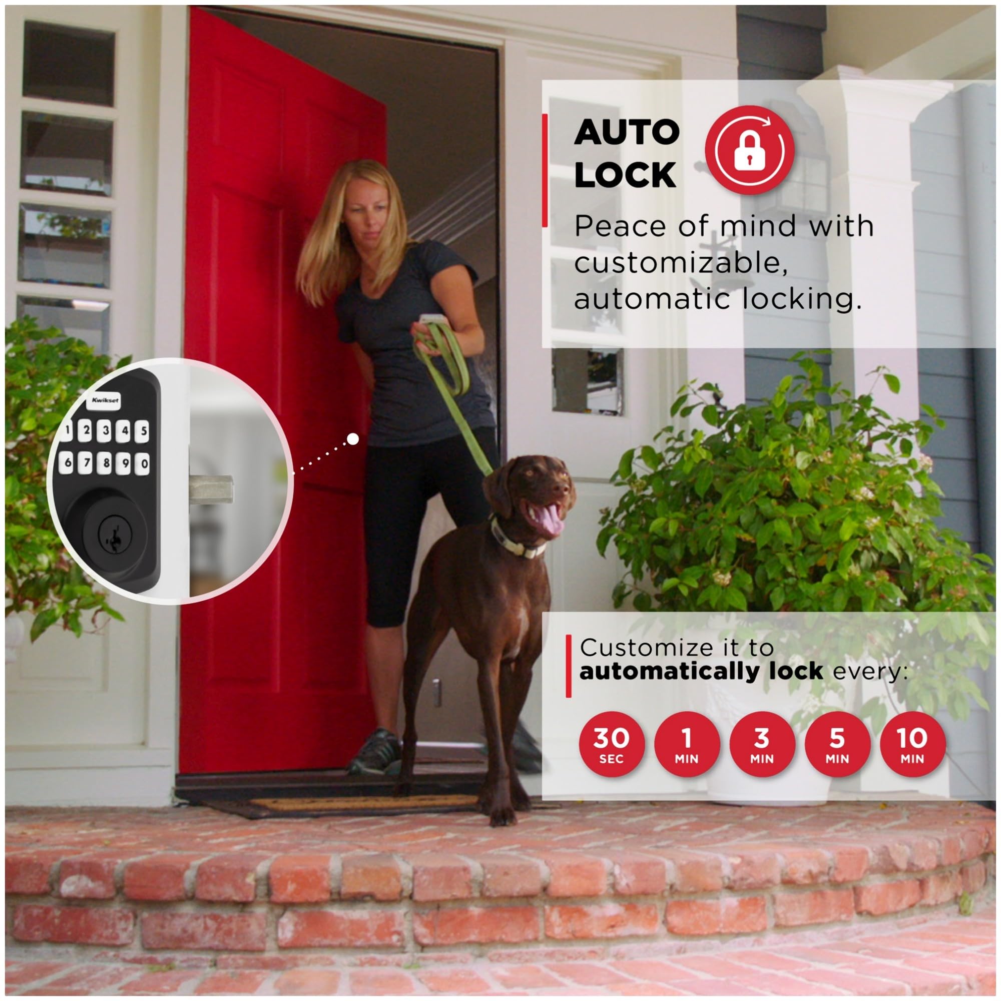 Kwikset 9250Trs-L03S Transitional Powerbolt 2 Electronic Smartcode Deadbolt Smartkey With Rcal Latch And Rcs Strike Lifetime Brass Finish