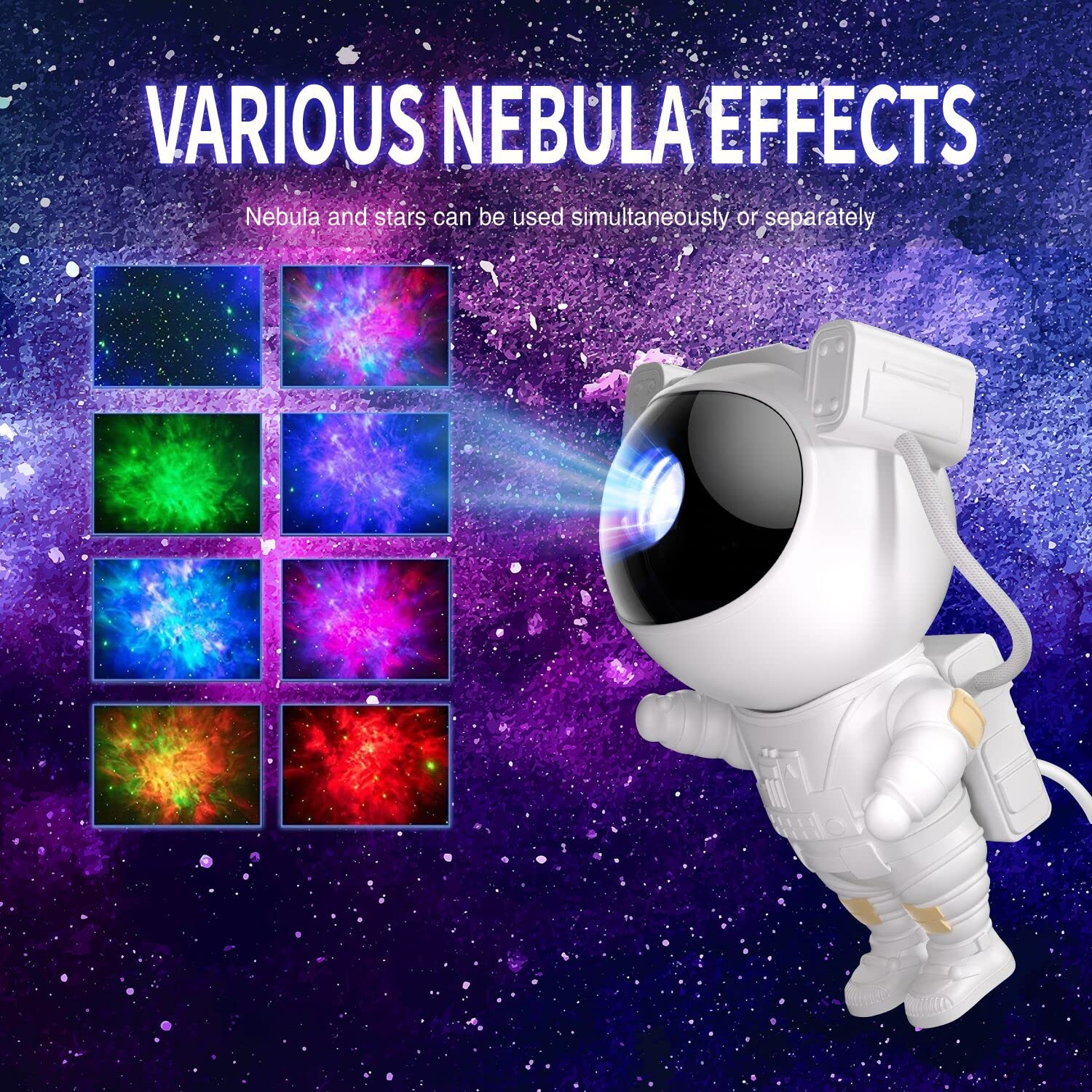 Fitzladd Star Projector Galaxy Night Light, Tiktok Astronaut Space Projector, Starry Nebula Ceiling Led Lamp With Timer And Remote, Kids Room Decor Aesthetic,  For Christmas, Birthdays, Valentine'S Day