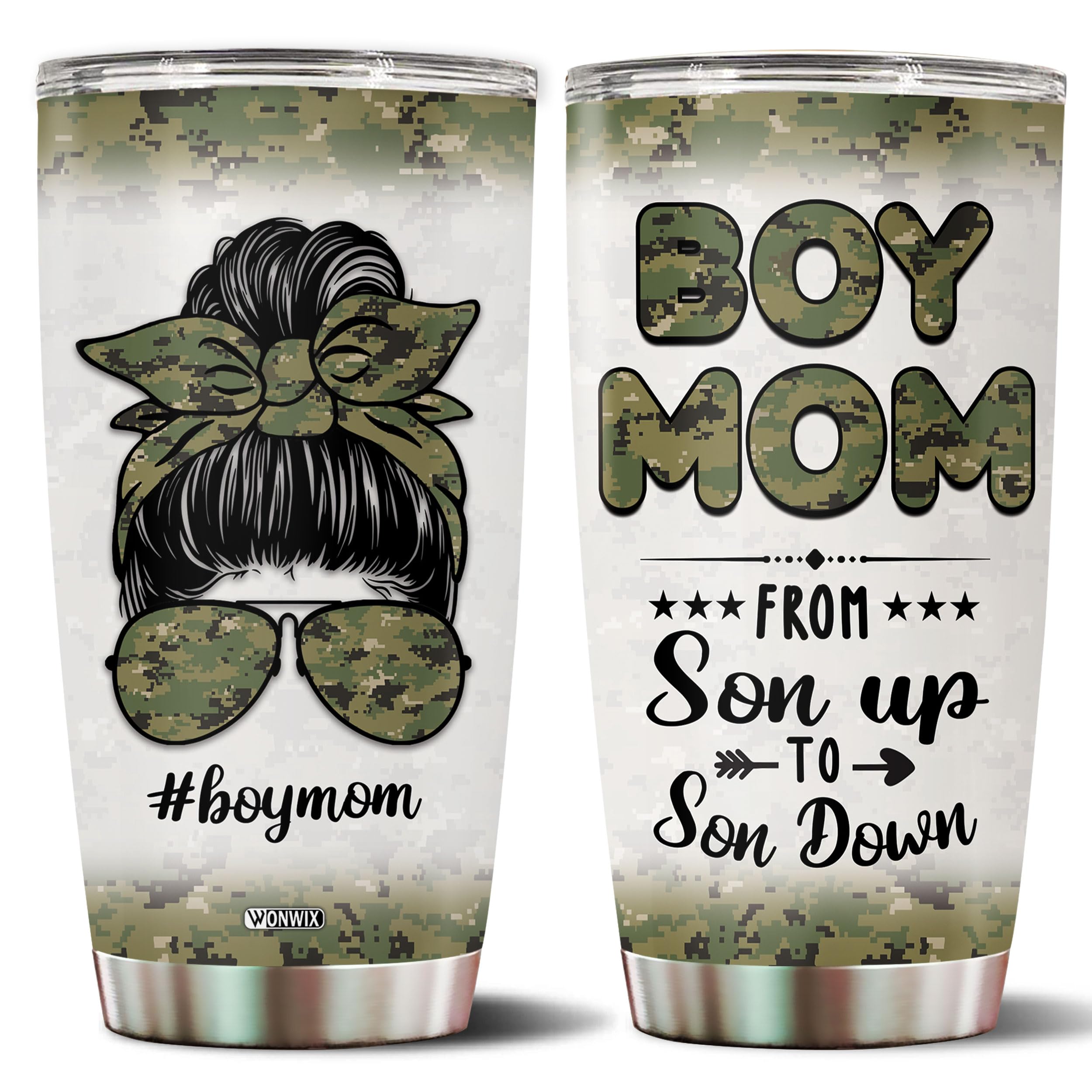 Boy Mom Tumbler For Women Thermos Tumblers 20Oz Insulated Stainless Steel With Lid Travel